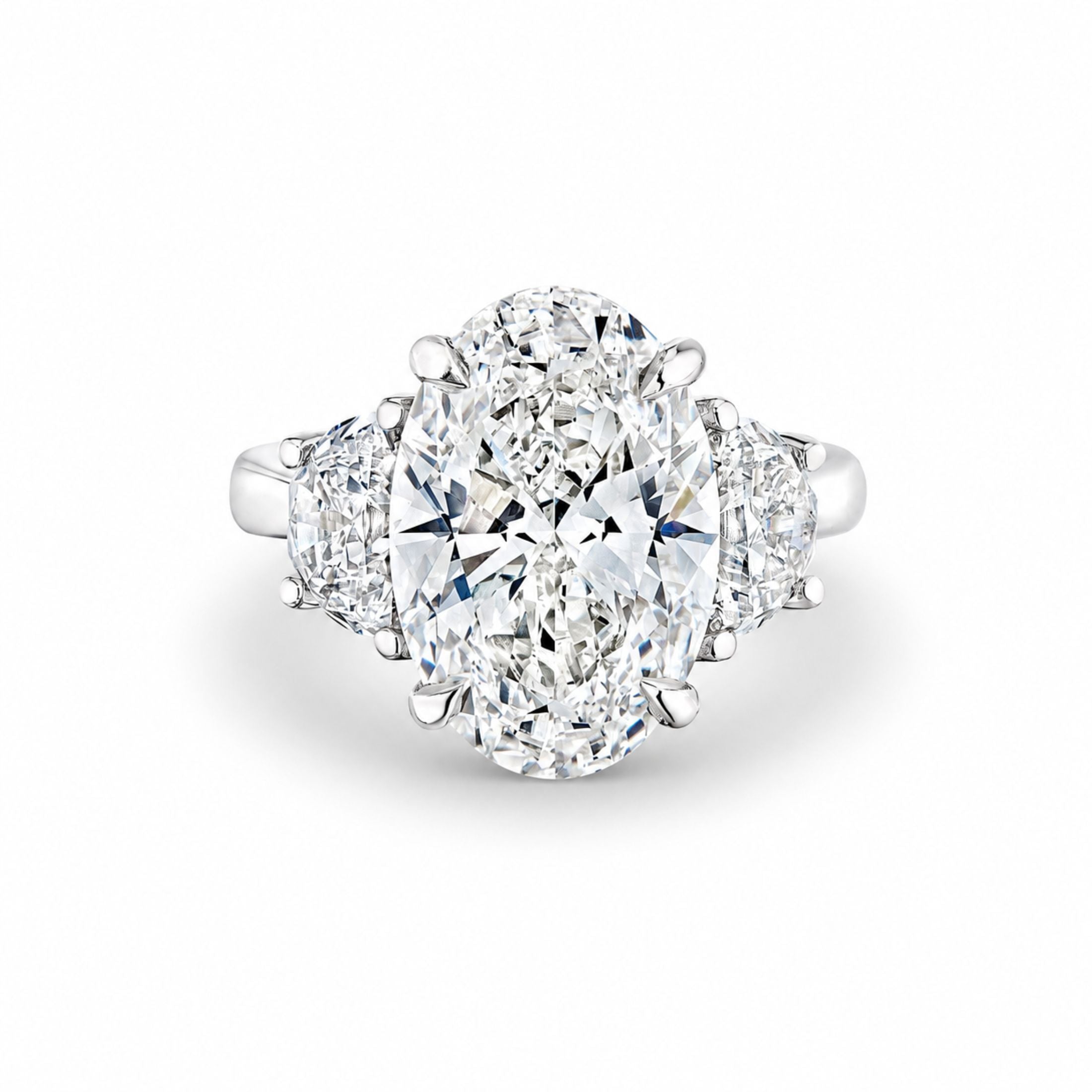 Cassatt 7.09 Carat Oval Diamond Ring in Platinum