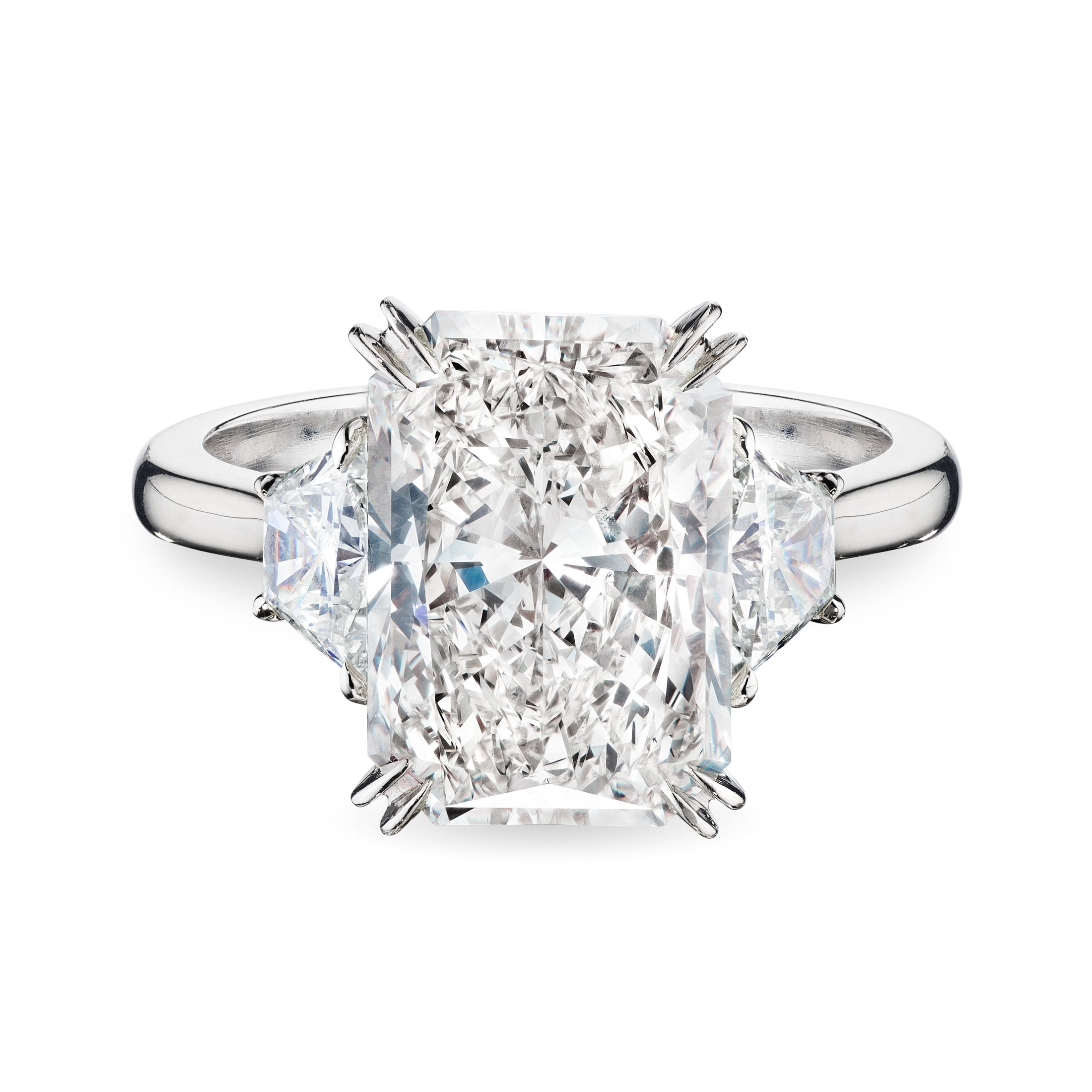 Radiant Cut Three Stones Diamond Ring, 5 CT Leviev Rings Radiant, Rings Leviev 