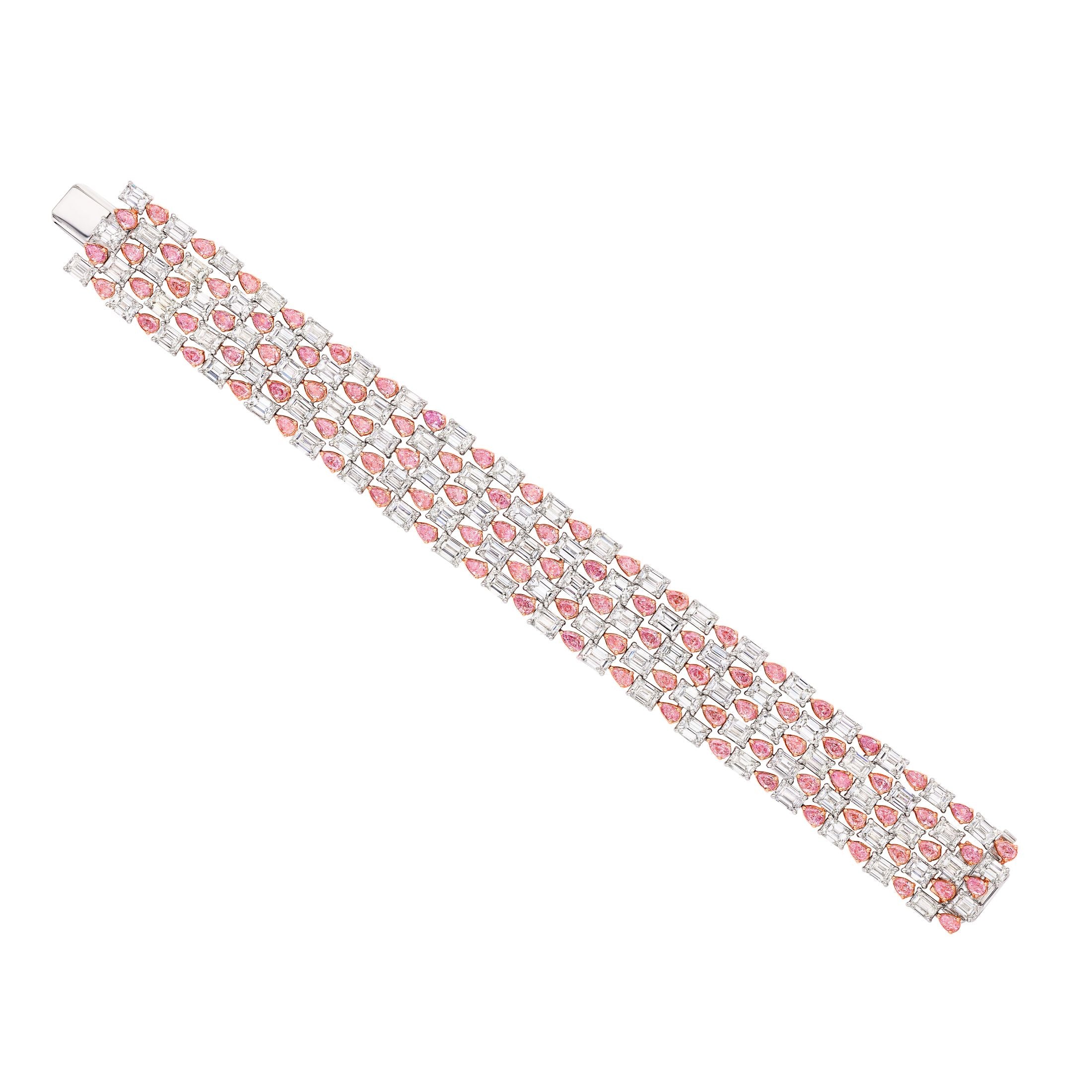 Regent Rose 35.13 Carat Diamond Bracelet in 18K White Gold Leviev Bracelets Bracelet, Bracelets, Leviev Leviev 