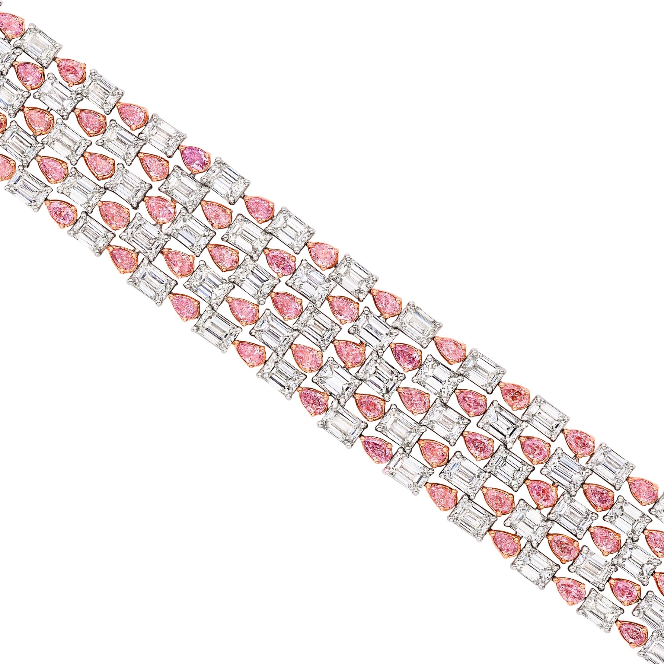 Regent Rose 35.13 Carat Diamond Bracelet in 18K White Gold Leviev Bracelets Bracelet, Bracelets, Leviev Leviev 