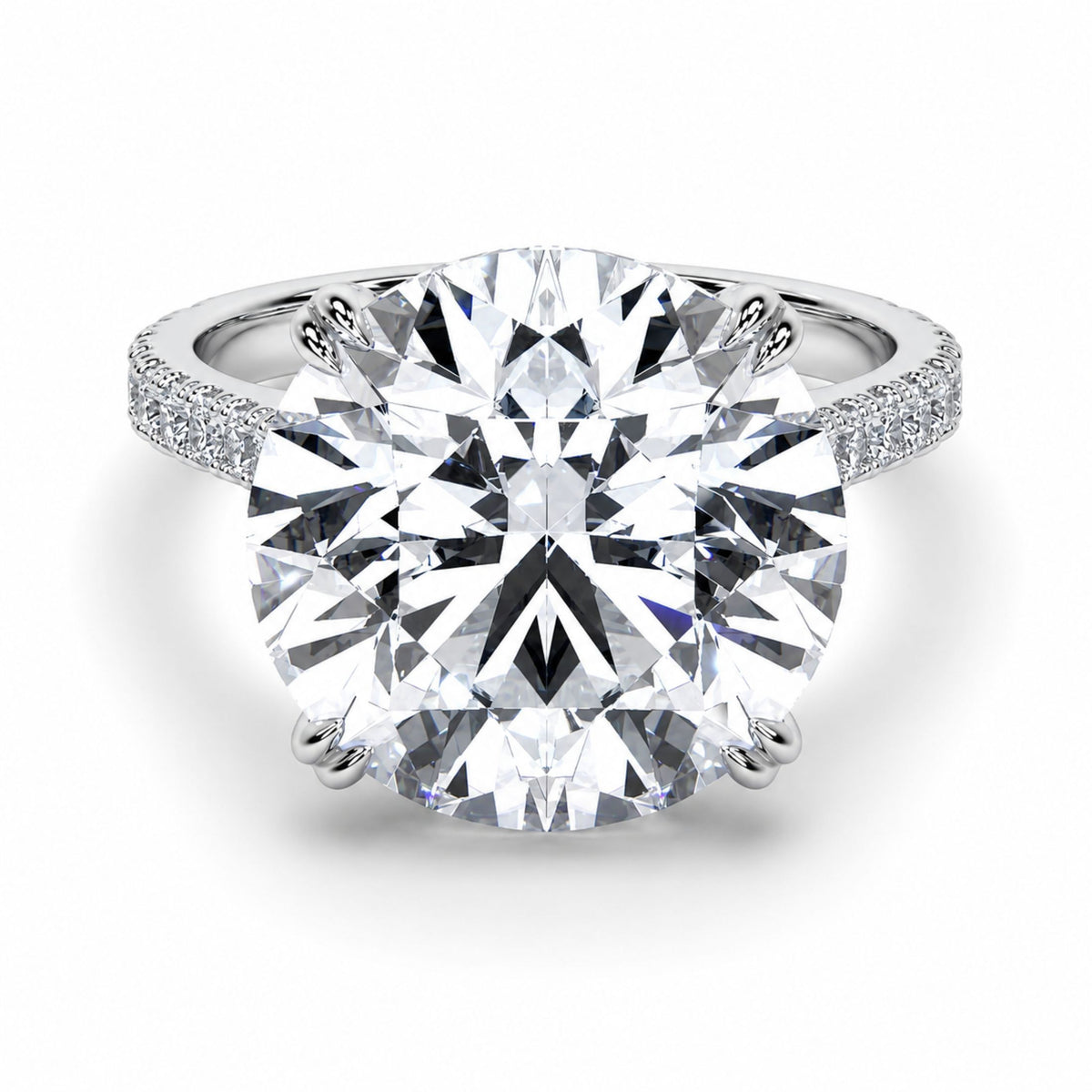 Ria 9.63 Carat Round Solitaire Diamond Ring in Platinum