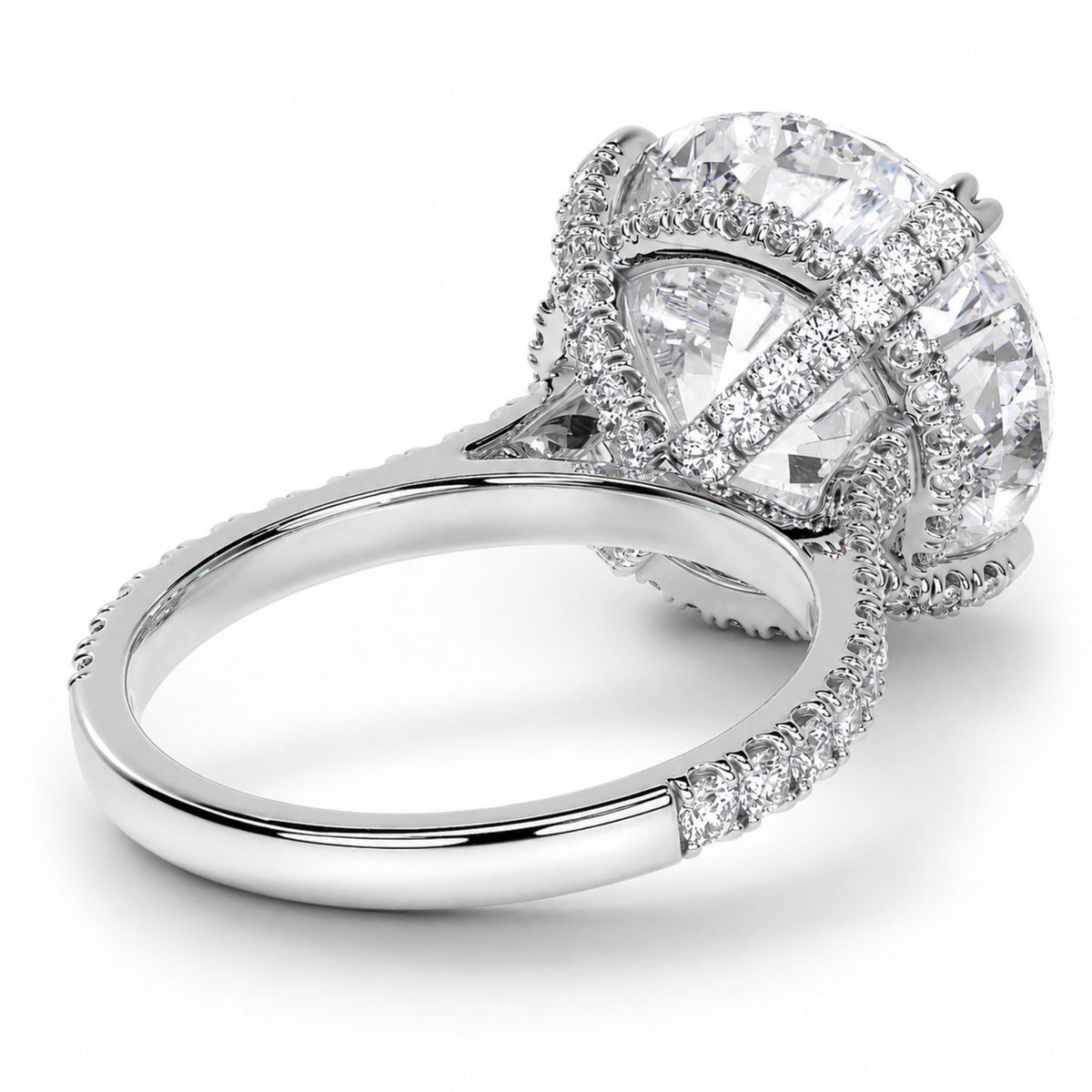 Ria 9.63 Carat Round Solitaire Diamond Ring in Platinum