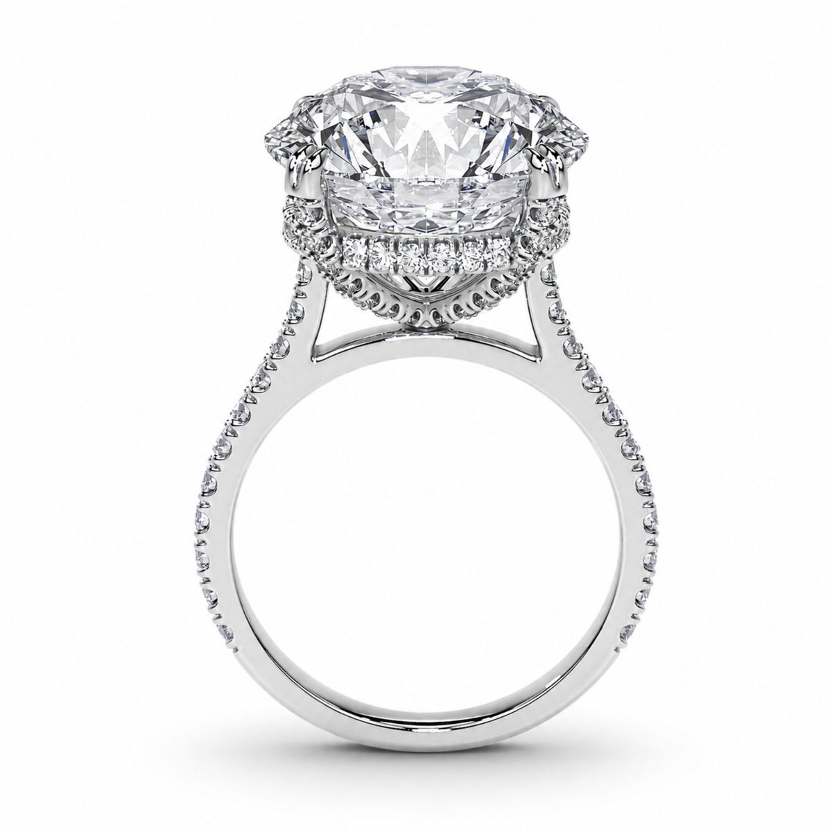 Ria 9.63 Carat Round Solitaire Diamond Ring in Platinum