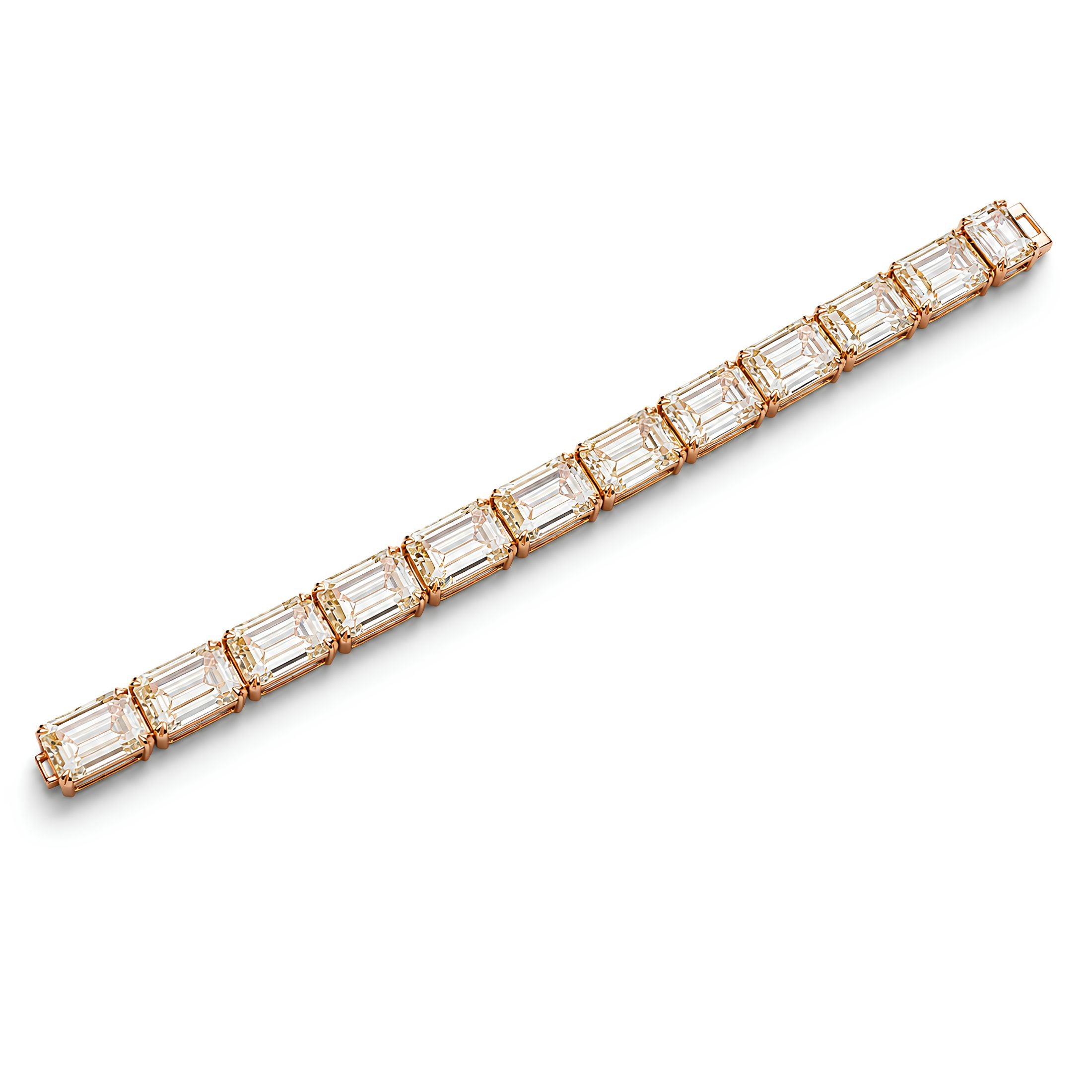 Riflesso 74.40 Carat Diamond Tennis Bracelet  in 18K Rose Gold
