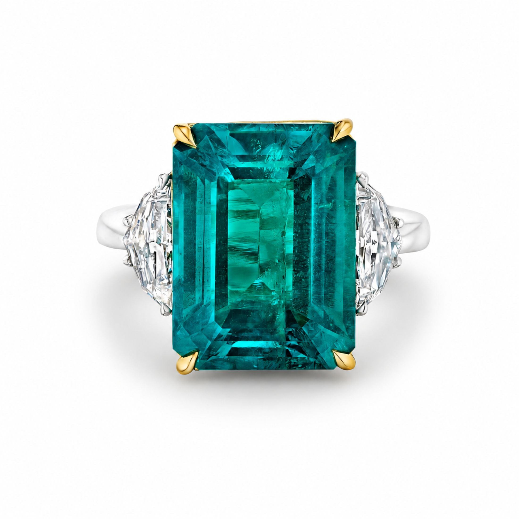 Rothmere 8.95 Carat Colombian Emerald & Diamond Ring in Platinum