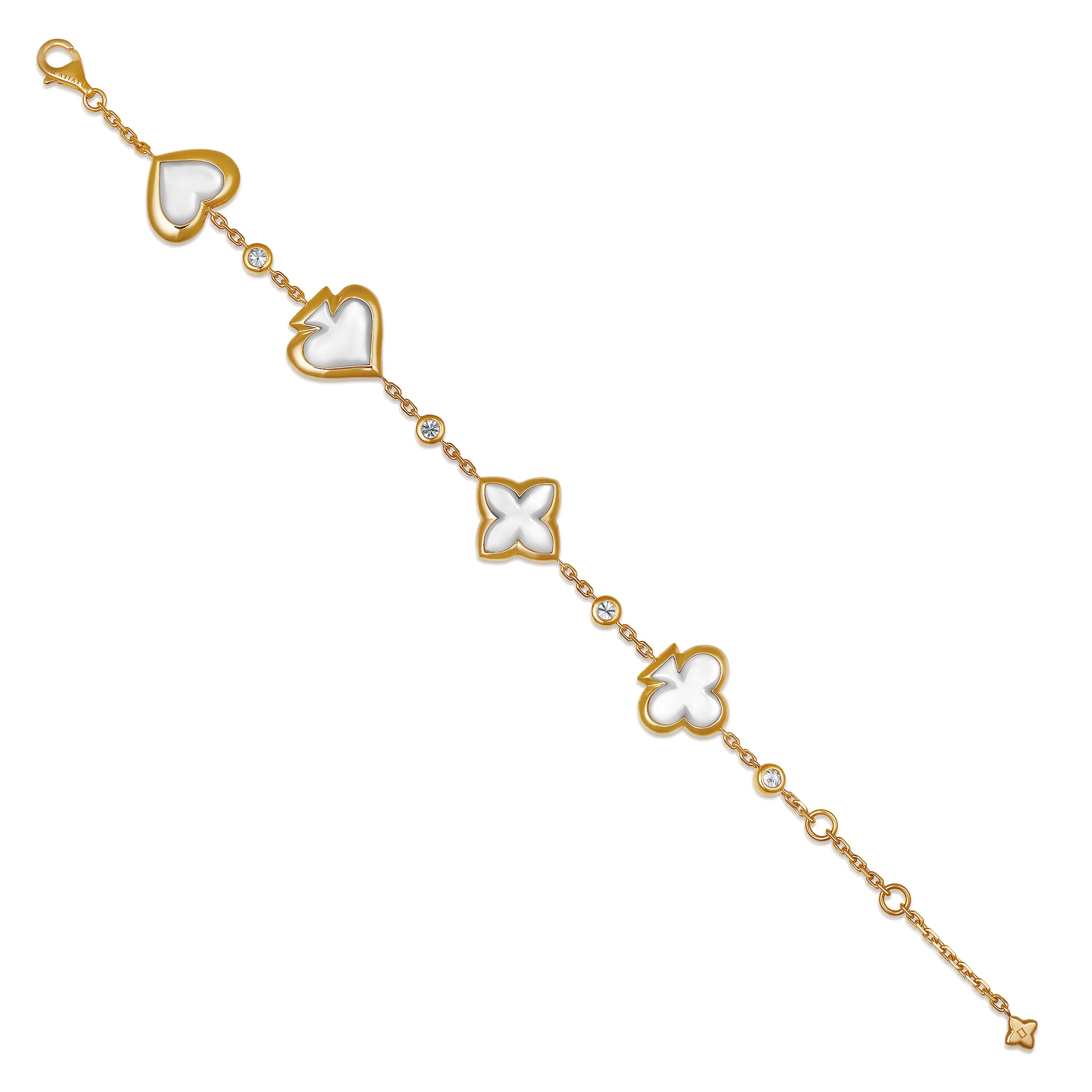 Royal Suite 16.24 Carat Mother of Pearl & Diamond Bracelet in 18K Gold