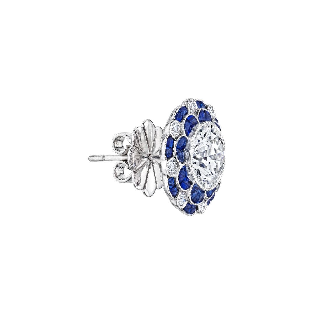 'Sapphire Symphony' Diamond Earrings, 2 CT Each Leviev Earrings Earrings Leviev 