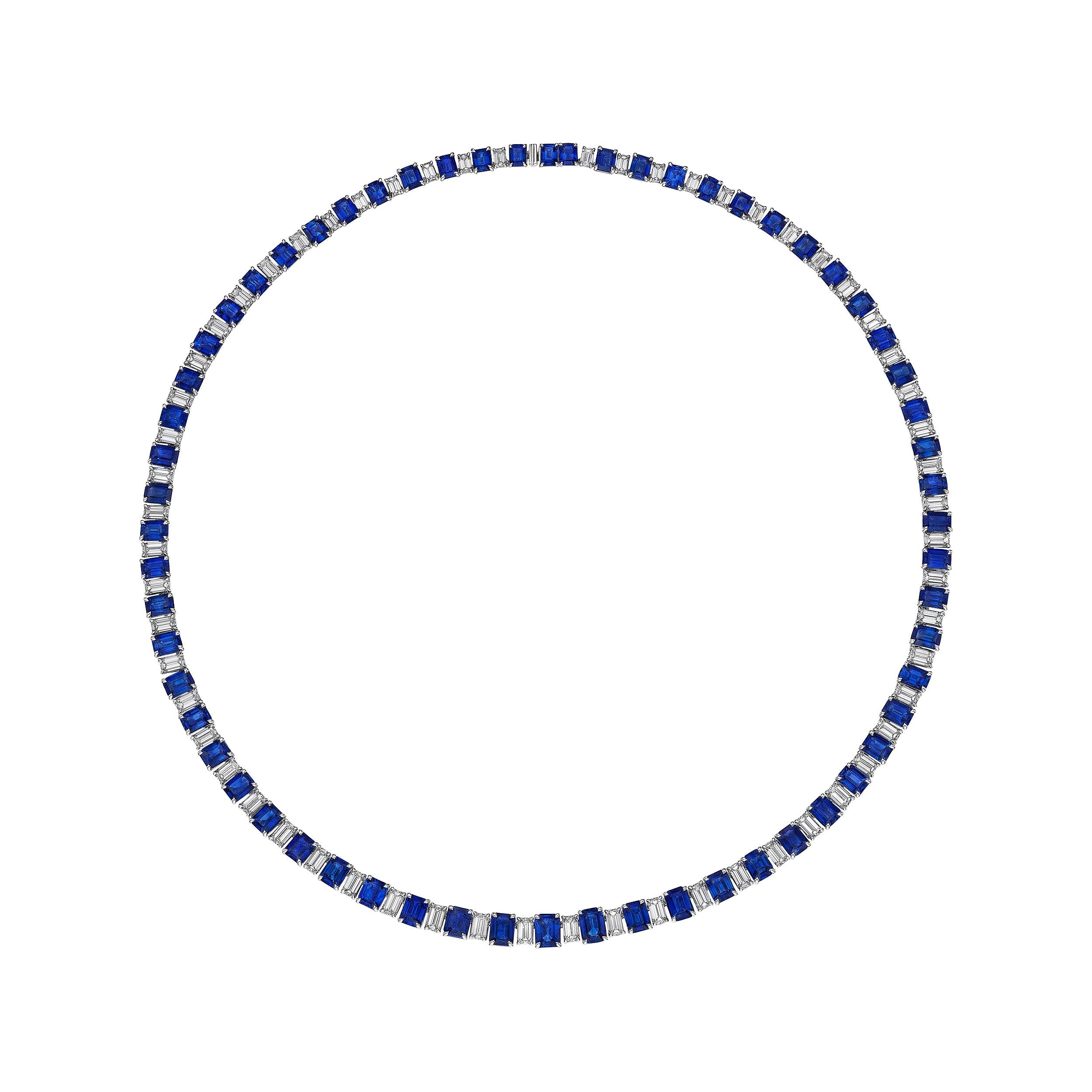 Sapphire Symphony' Necklace, 11 CT - Necklaces - Leviev  Diamonds