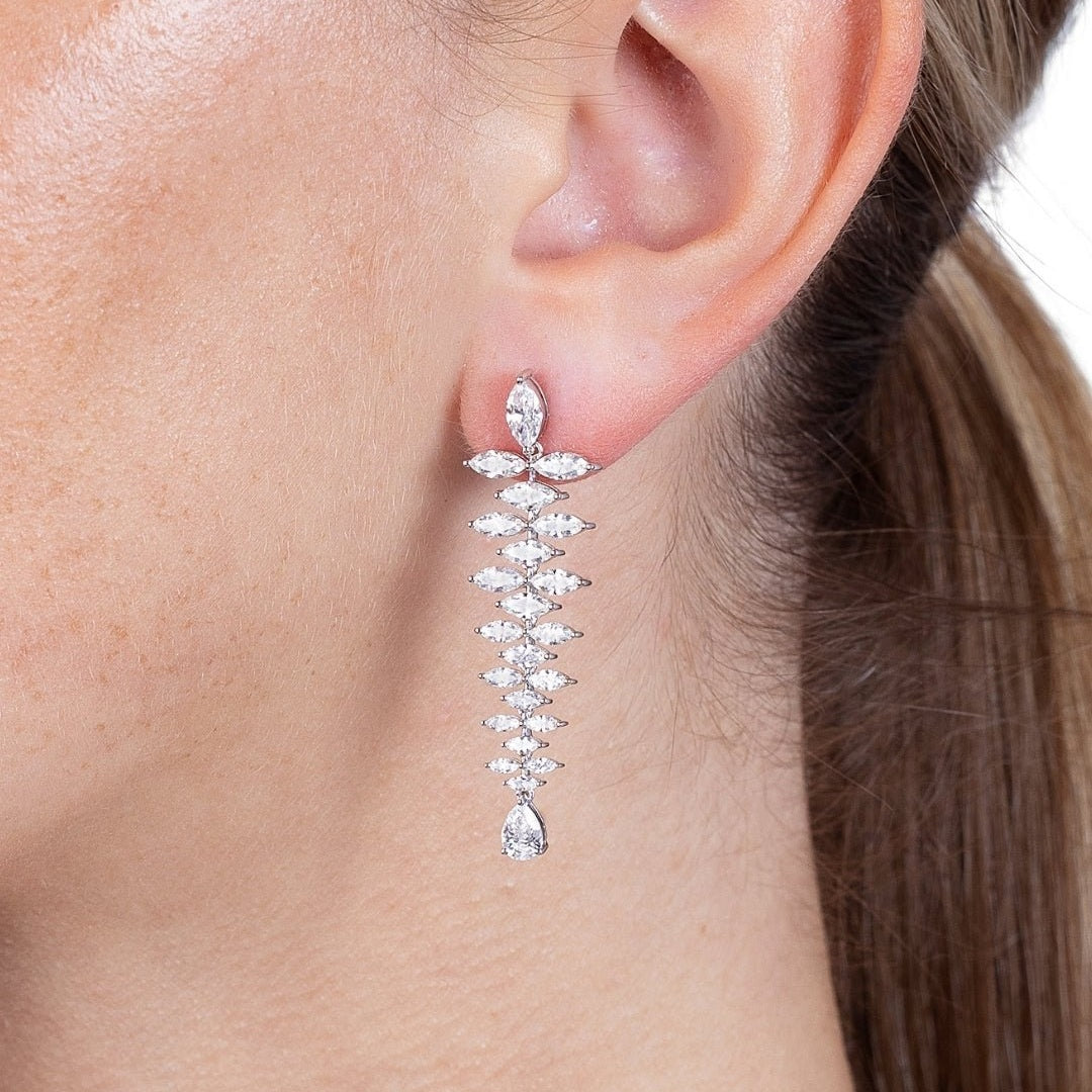 'Sovereign Constellation' 18K White Gold Diamond Earrings, 4.66 CT Leviev Earrings Leviev 