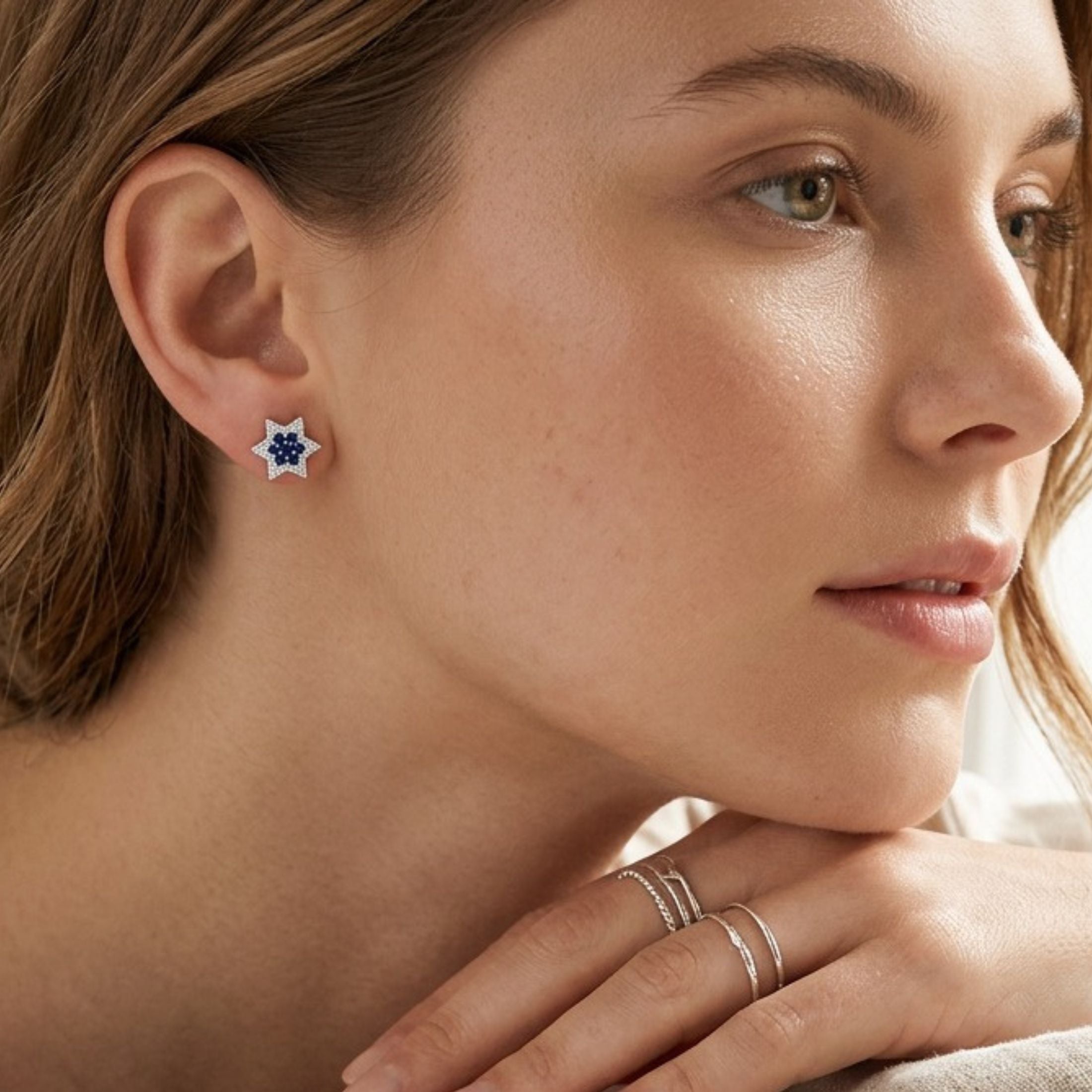 Star of David 0.34 Carat Diamond & Sapphire Stud Earrings in 18K Gold Leviev Earrings 18k Gold Earrings, 18k White Gold, 18k White Gold Earrings, Blue, Diamond Stud Earrings, Earrings, Leviev, Leviev Earrings, Leviev Signature, Natural Diamond, Natural Diamond Earrings, Sapphire, Sapphire Earrings, Star of David, Star of David Diamond Stud Earrings, Star of David Earrings, White Gold, White Gold & Diamond, White Gold & Diamond Earrings, White Gold Earrings, Women's Jewelry, Yellow Gold Leviev 