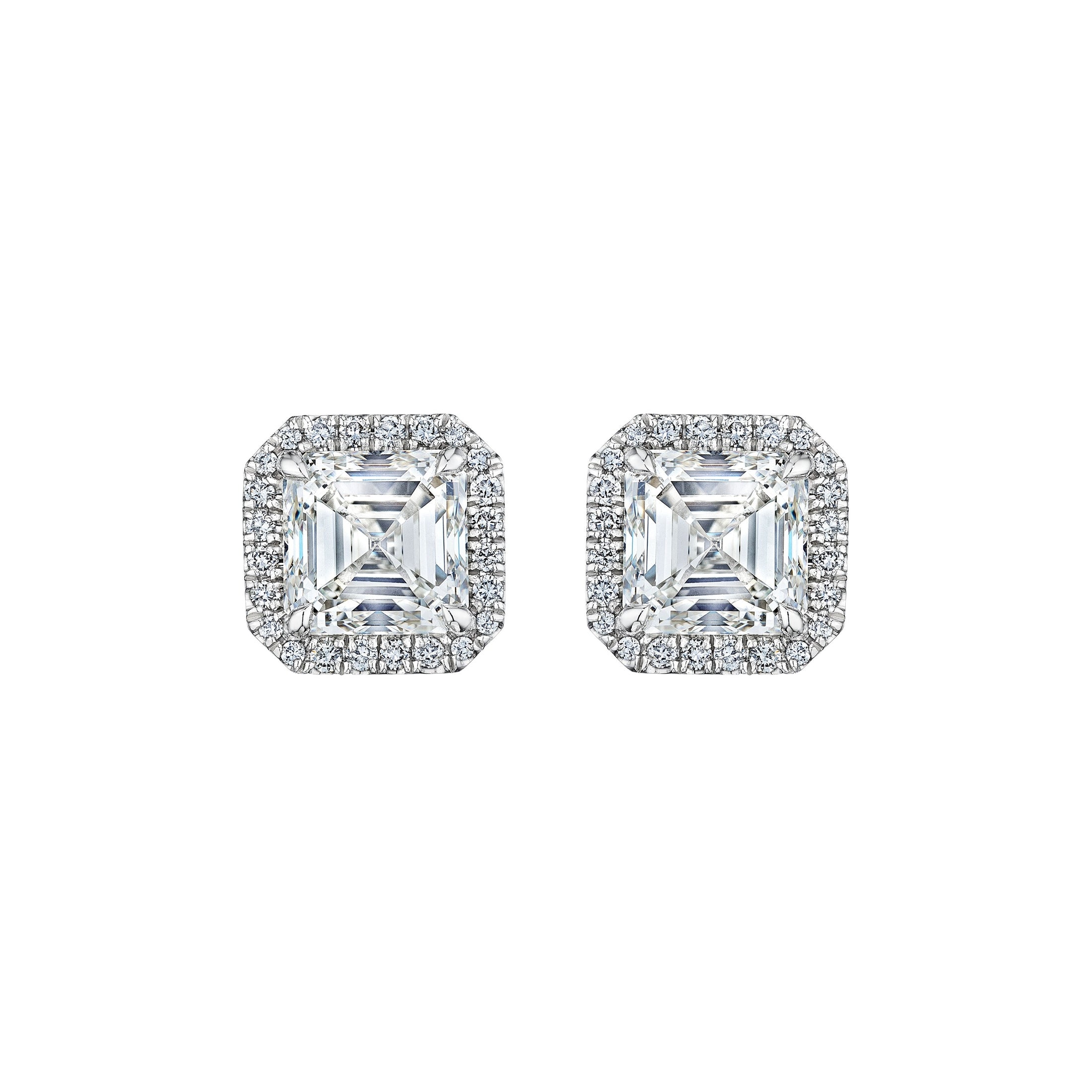 'Starlit Elegance' Platinum Diamond Earrings, 3.87 CT Leviev Earrings Leviev 