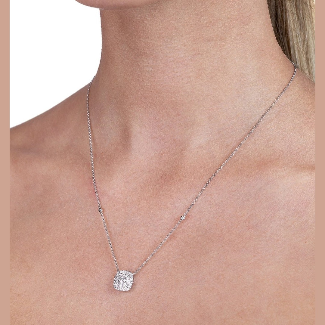 'Starlit Serenade' 18K White Gold Diamond Necklace, 1.1 CT Leviev Necklaces 