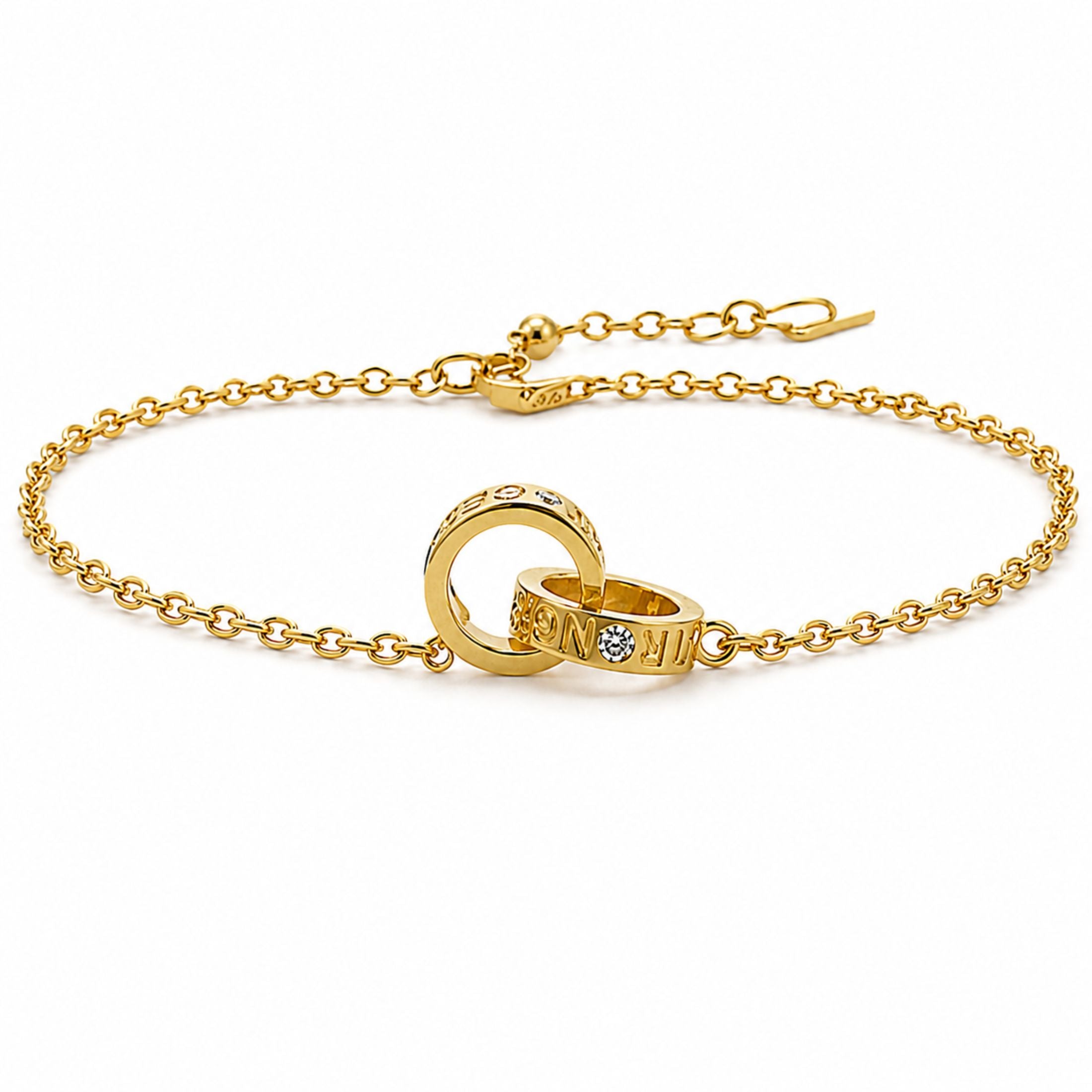 Stronger Together 0.14 Carat Diamond Charm Bracelet in 18K Gold Vermeil