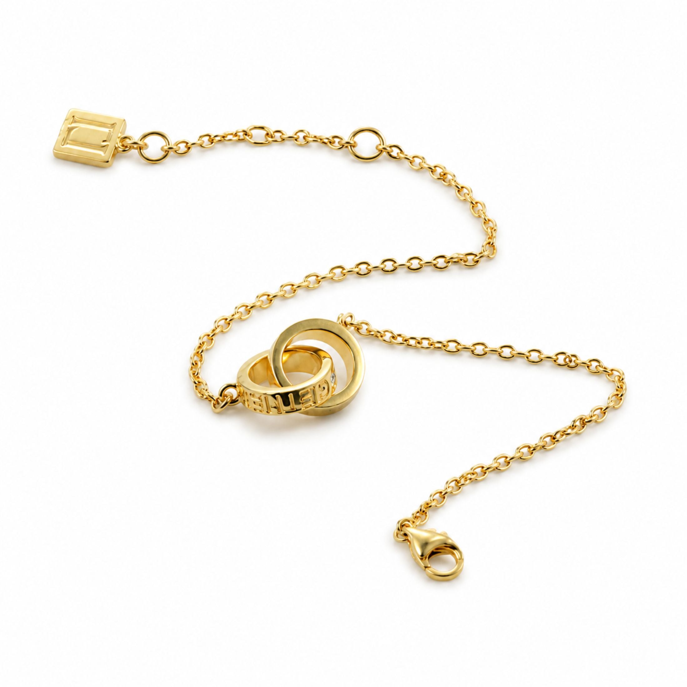 Stronger Together 0.14 Carat Diamond Charm Bracelet in 18K Gold Vermeil