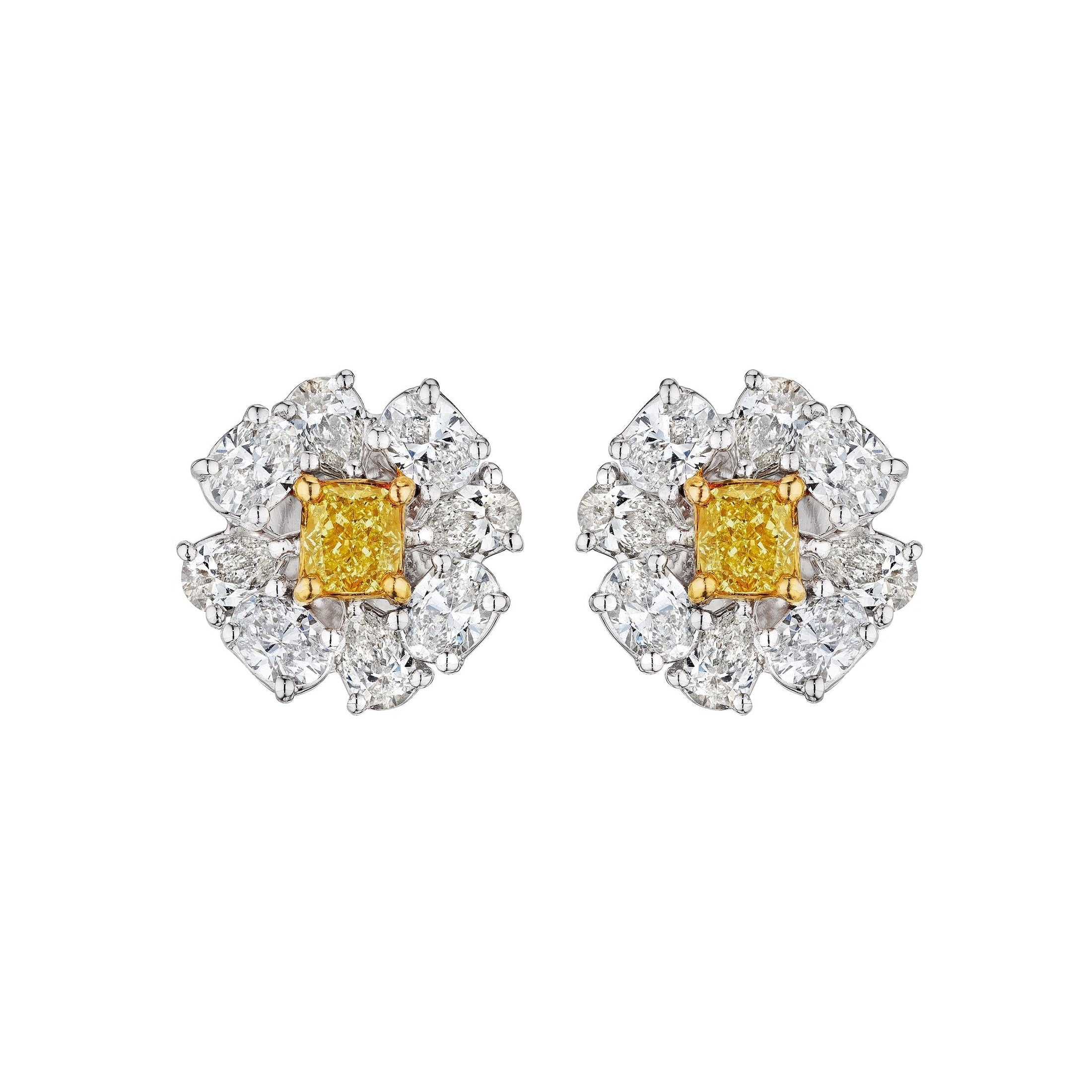 'Sunbeam Halo' Diamond Earrings, 0.65 CT Leviev Earrings Earrings Leviev 