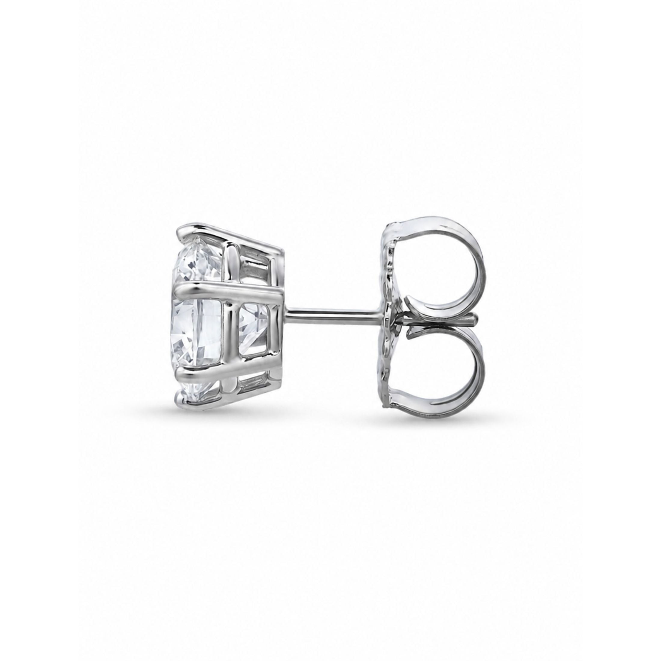 Sutton 4.14 Carat Diamond Stud Earrings in 14K White Gold