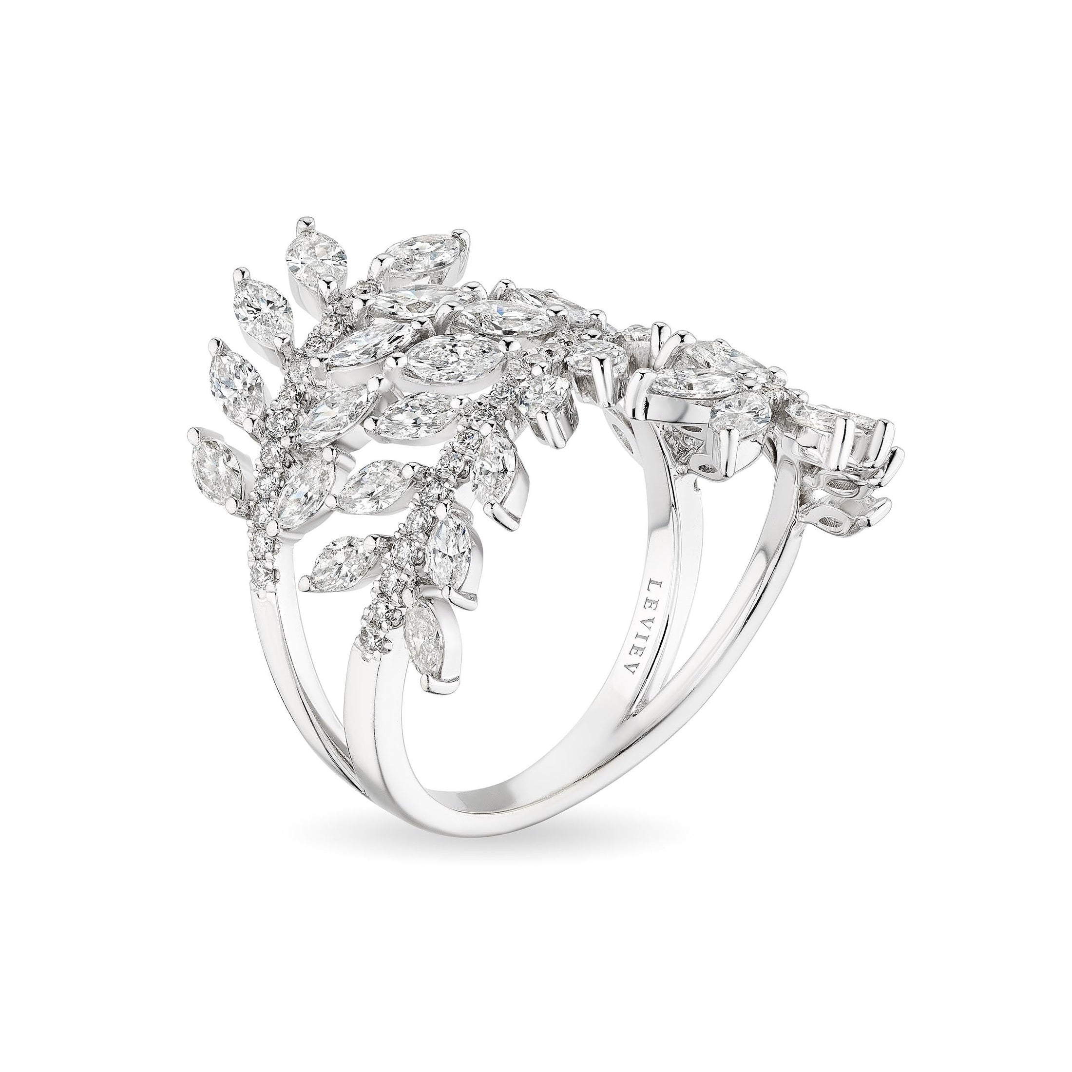 Sylva Wrap 2.05 Carat Diamond Bypass Ring in 18K White Gold Leviev Rings 18k White Gold, 18k White Gold Ring, Diamond Ring, Diamond Statement Ring, Fine Jewelry Ring, Leviev, Leviev Ring, Leviev Signature, Luxury Diamond Ring, Luxury Ring, Natural Diamond, Natural Diamond Ring, Natural Diamonds, Rings, Signature, Statement Ring, Sylva Wrap, White Diamond Ring, White Gold, White Gold & Diamond, White Gold & Diamond Ring, White Gold Ring, White Gold Women's Ring, Women's Ring Leviev 