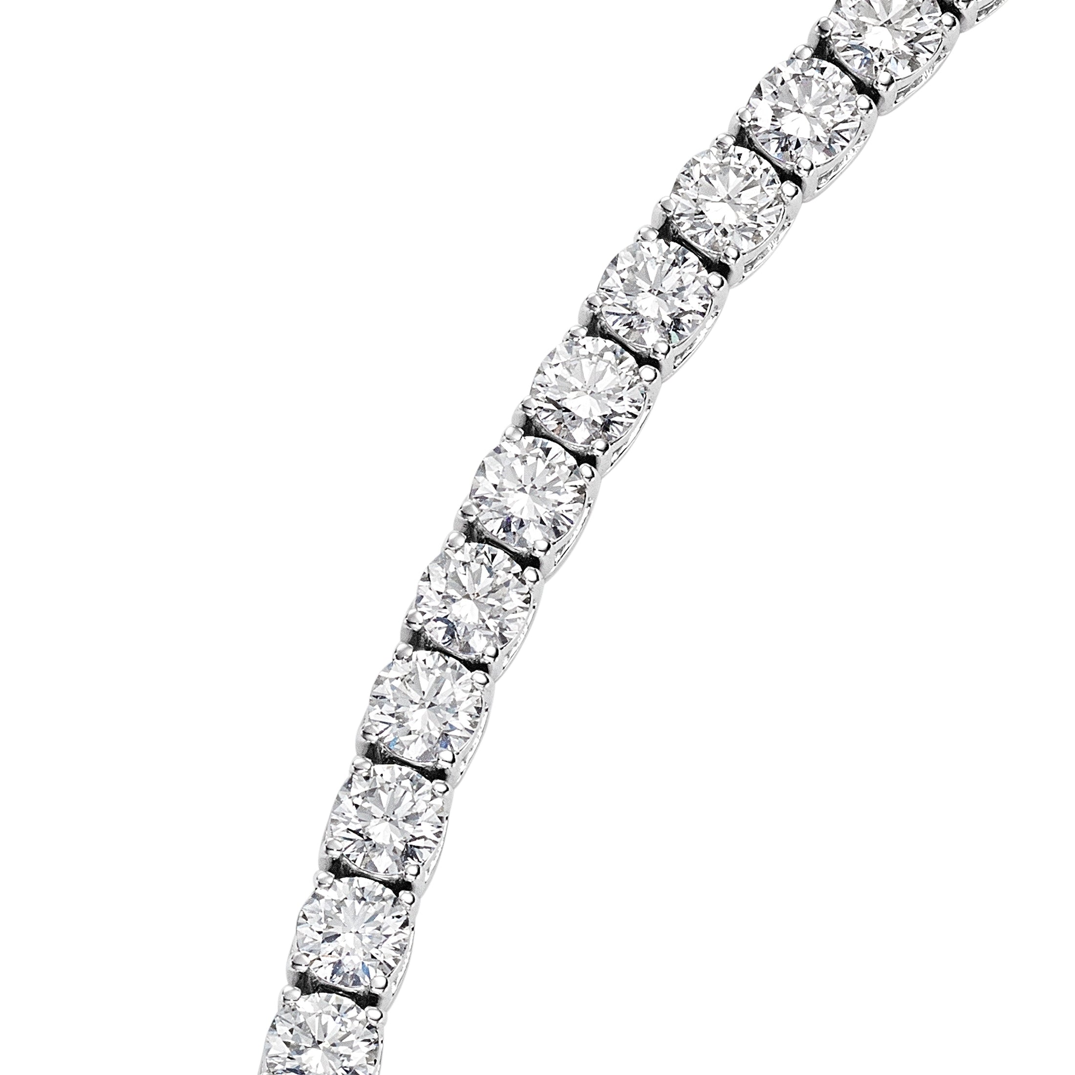 Terrain 10.20 Carat Round Cut Diamond Tennis Bracelet in 18K White Gold Leviev Bracelets Bracelet, Bracelets, Leviev, Leviev Signature, Signature Leviev 