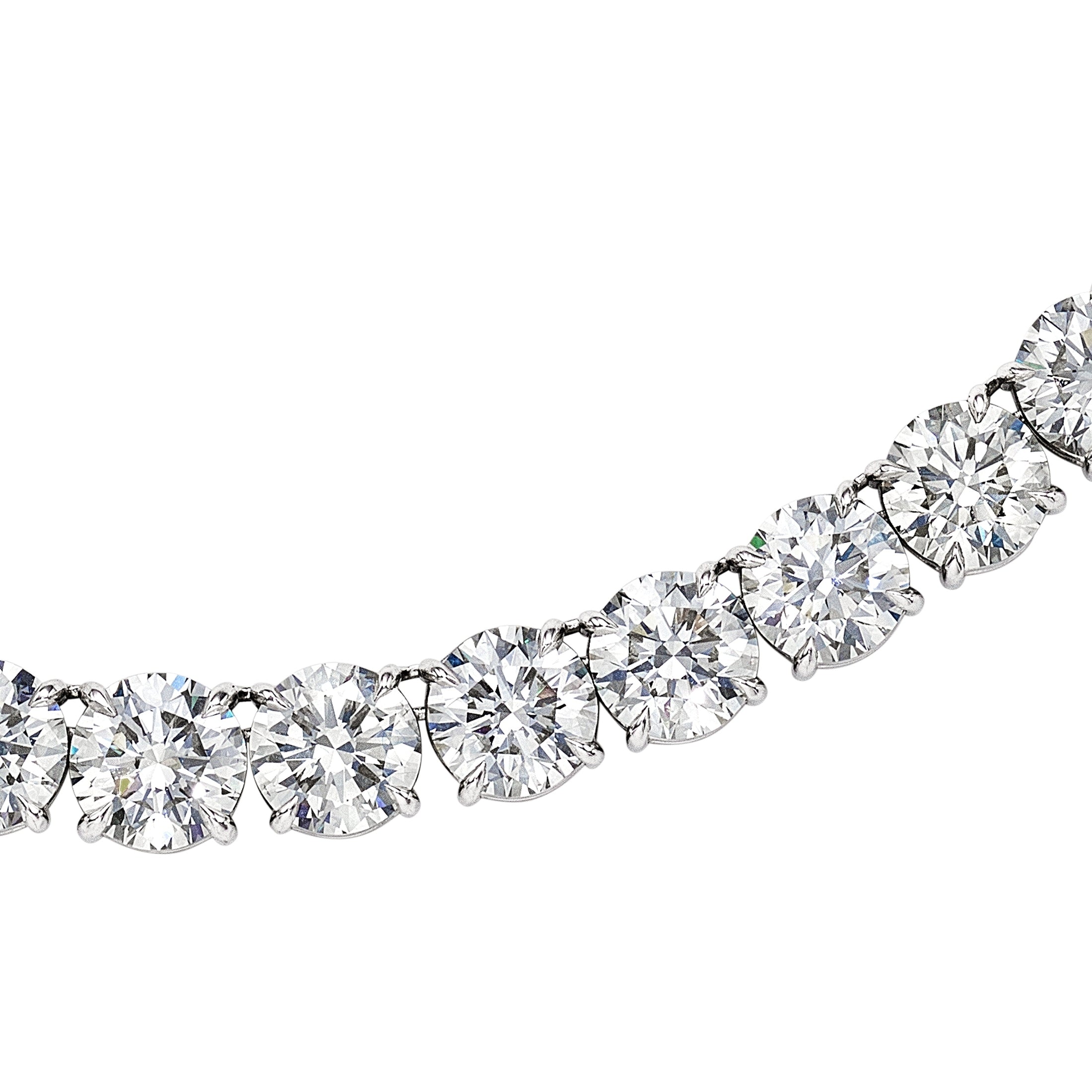 'The Andrea' Round Diamond Riviera Necklace, 83 CT Leviev Necklaces Necklaces Leviev 