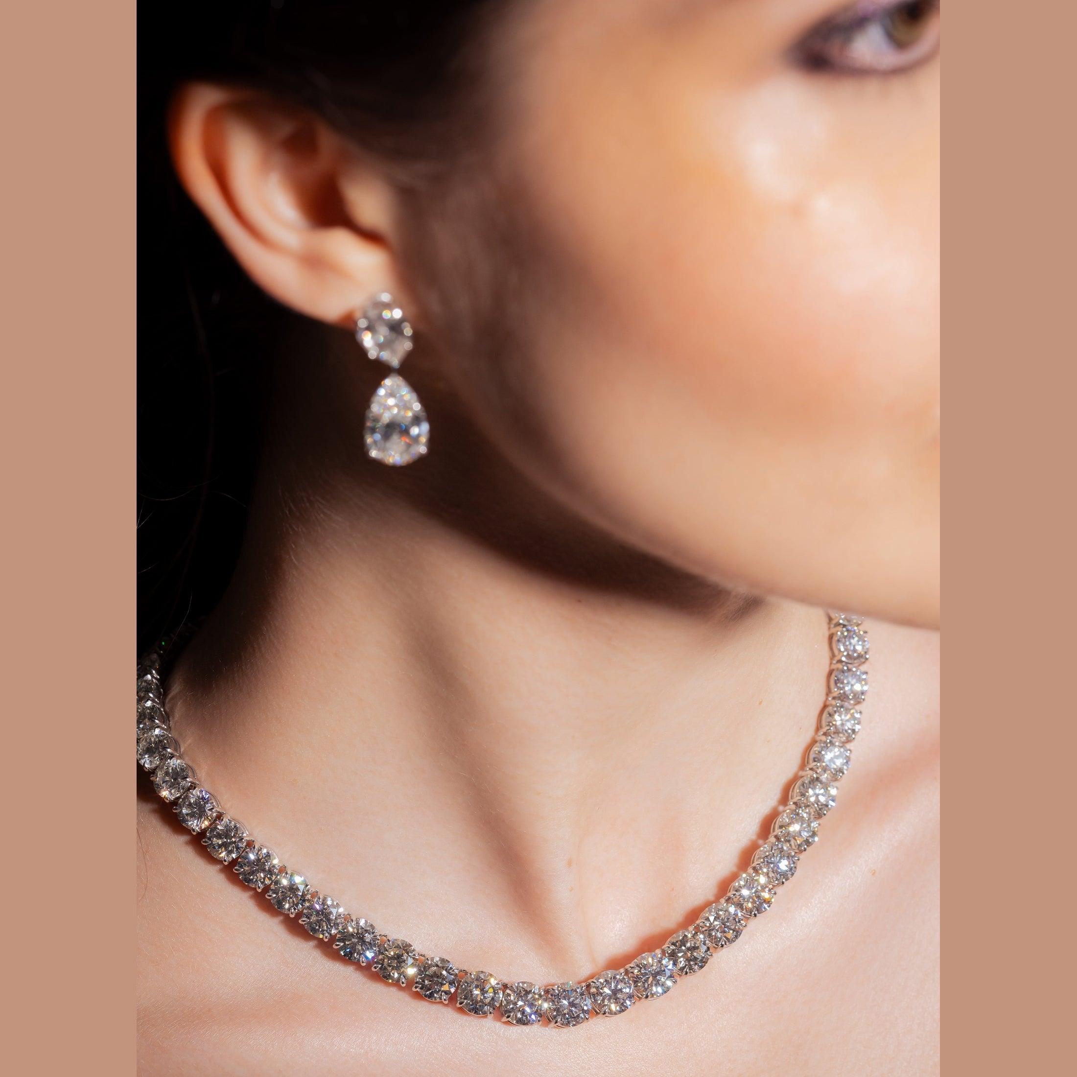 'The Andrea' Round Diamond Riviera Necklace, 83 CT Leviev Necklaces Necklaces Leviev 