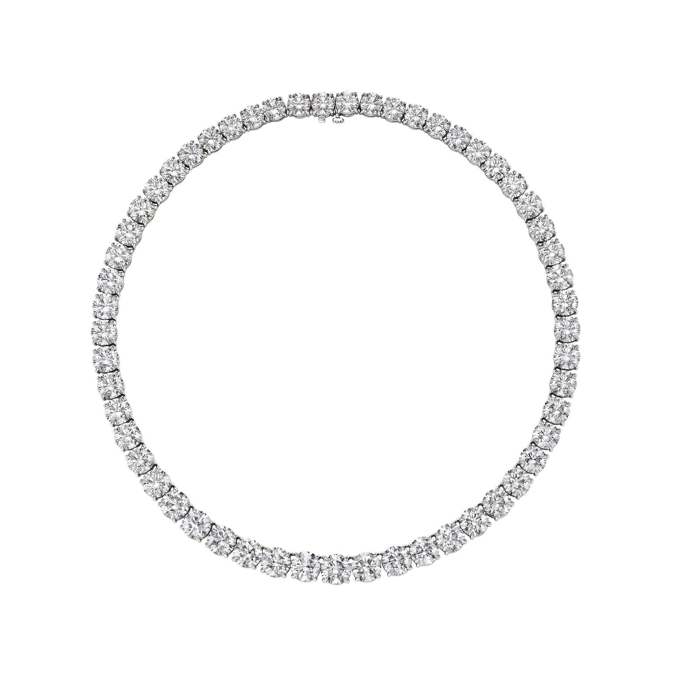 'The Andrea' Round Diamond Riviera Necklace, 83 CT Leviev Necklaces Necklaces Leviev 