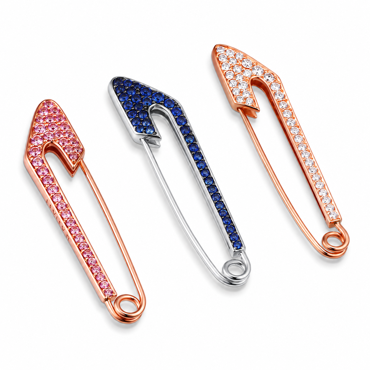 The Atelier .50 Carat Pink Sapphire & Diamond Double Sided Brooch in 18K Rose Gold