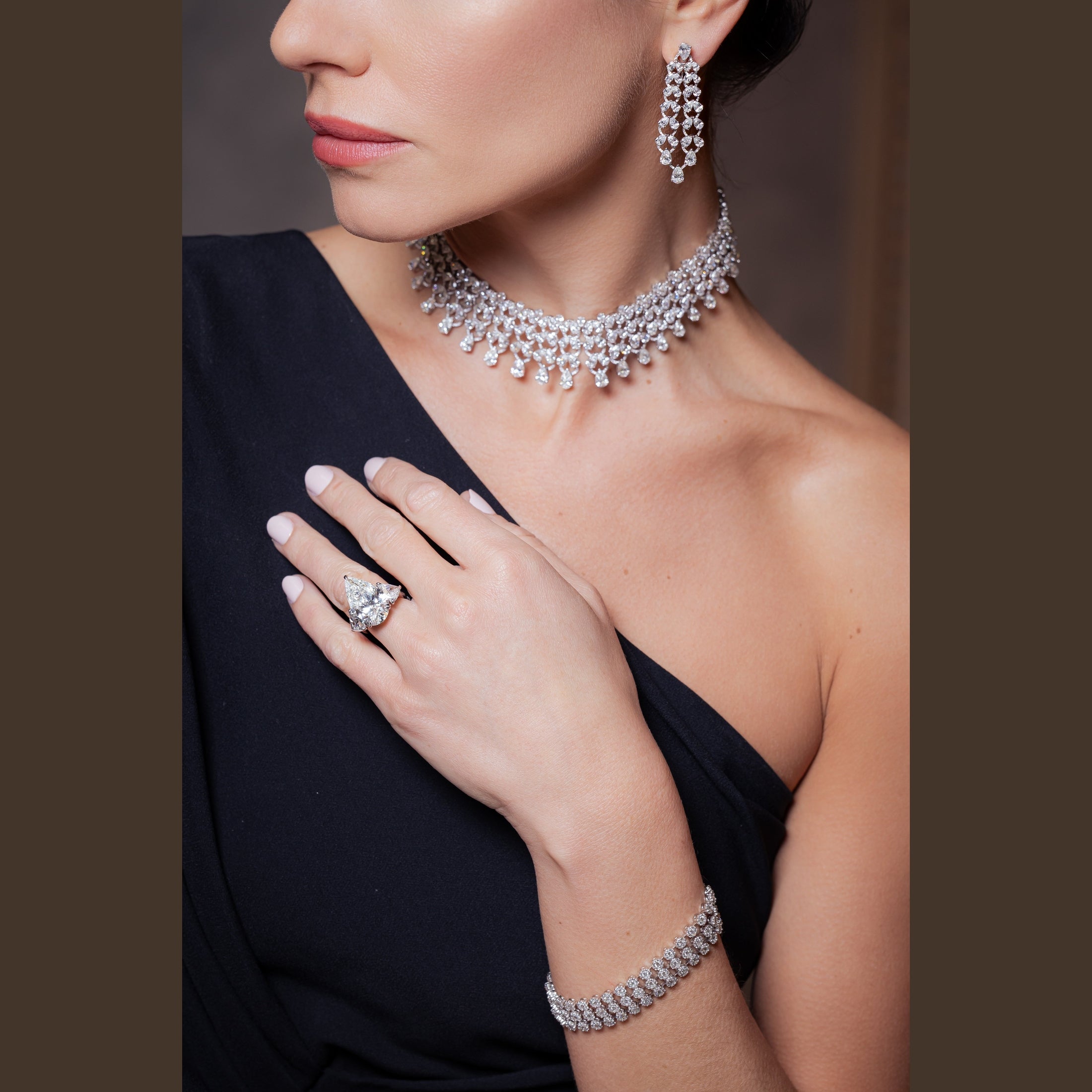 'The Carmen' Assorted Pear Diamond Necklace, 55 CT Leviev Necklaces Necklaces Leviev 