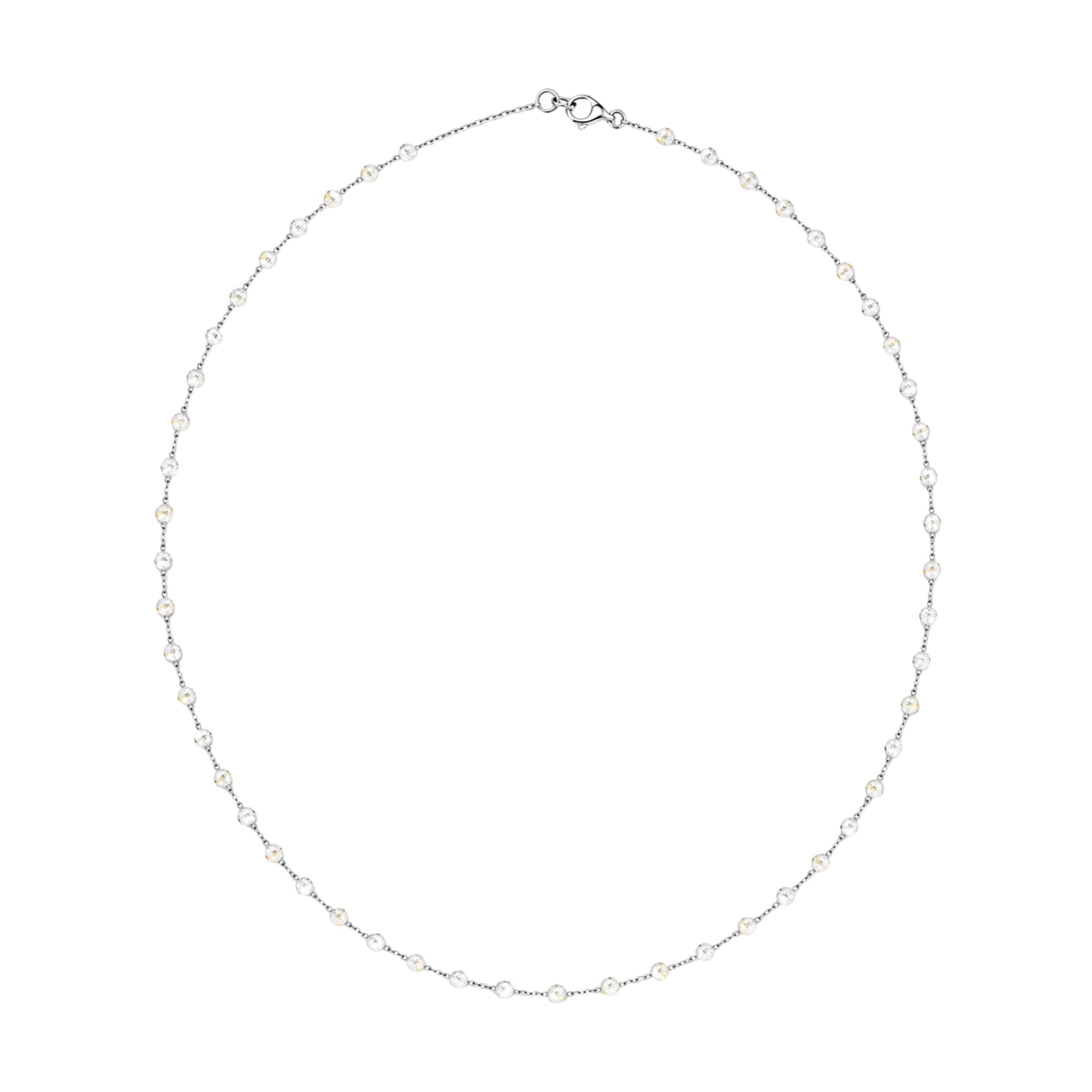 The Constellation Line 2.81 Carat Diamond Station Necklace in 18K White Gold