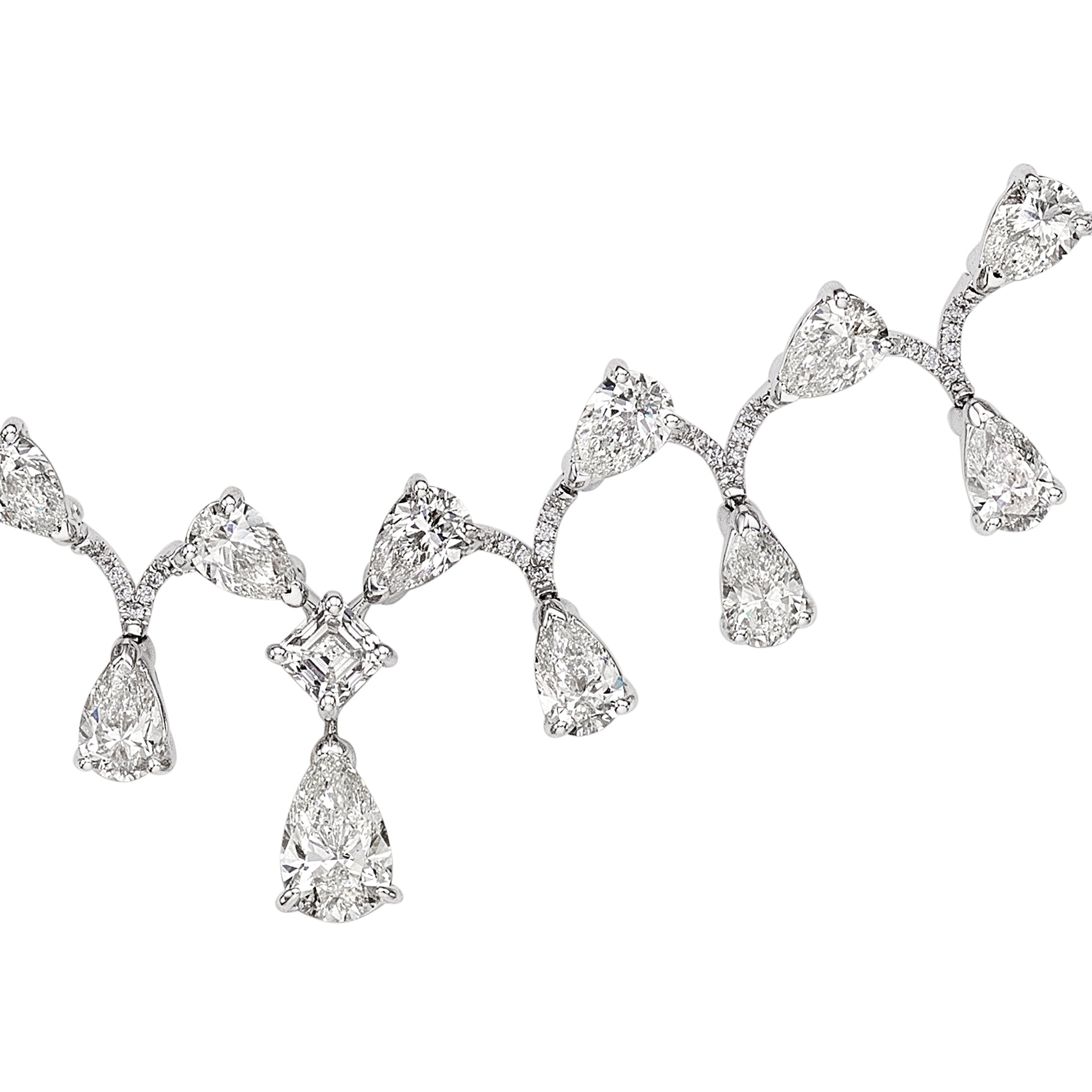 'The Marlene' Pear Shape Diamond Necklace, 23 CT Leviev Necklaces Necklaces Leviev 