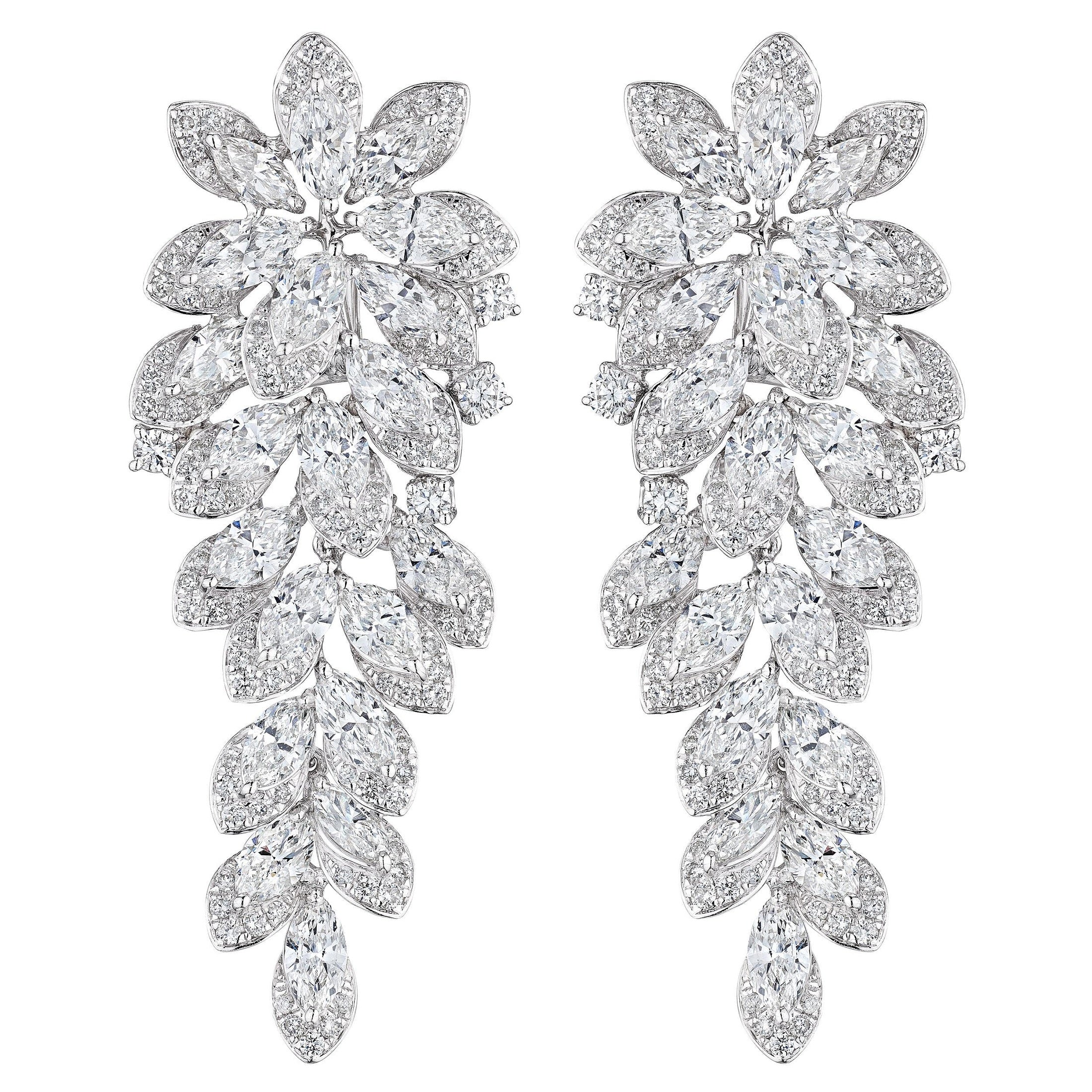 'The Regal Marquis' Diamond Earrings, Medium Leviev Earrings valigara Leviev 