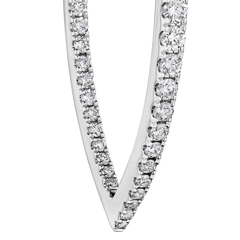 'VIVIAN' Diamond Hoop Earrings, 1 CT Leviev Earrings Earrings Leviev 