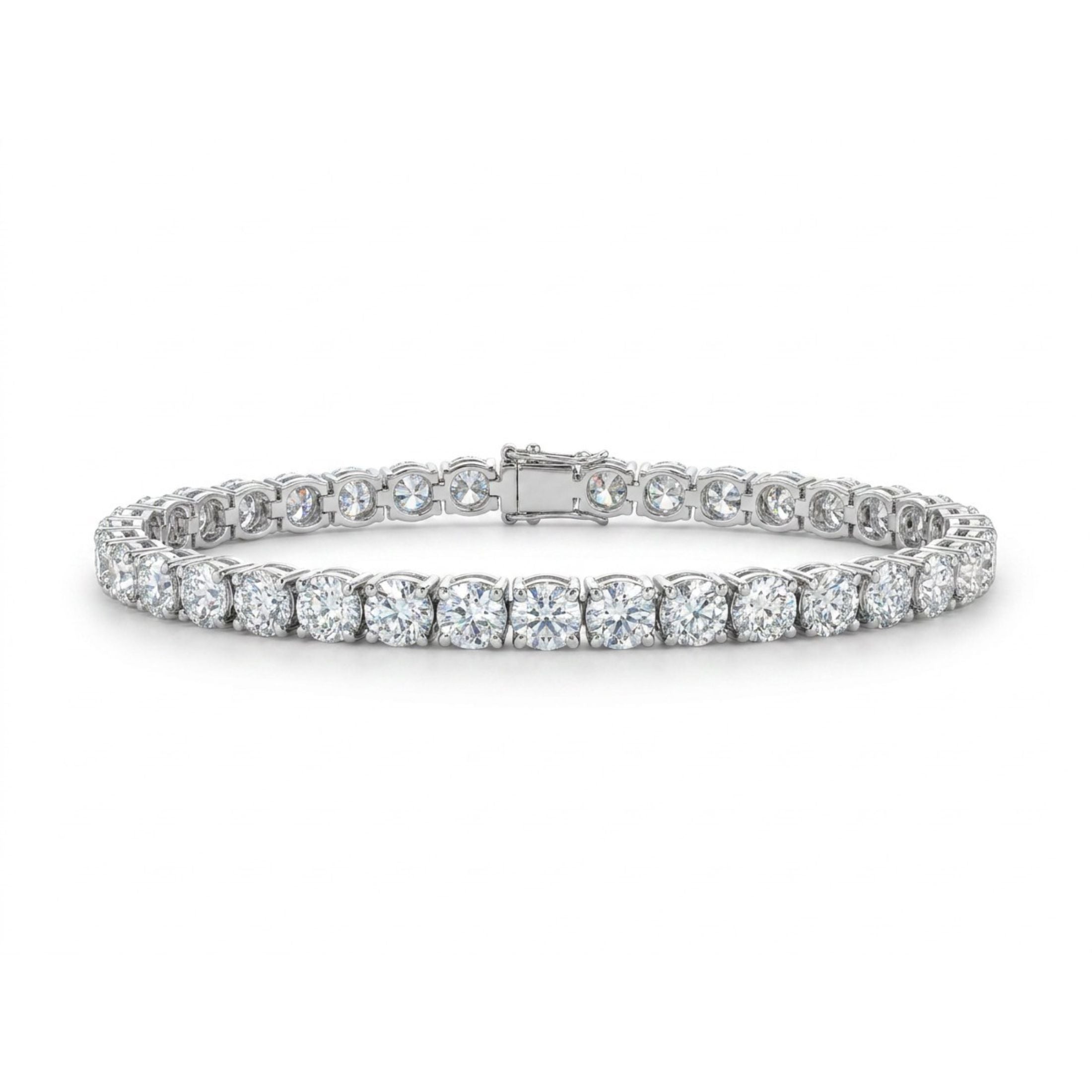 Vale 10.21 Carat Diamond Tennis Bracelet in 18K White Gold Leviev Bracelets Bracelet, Bracelets, Leviev Leviev 