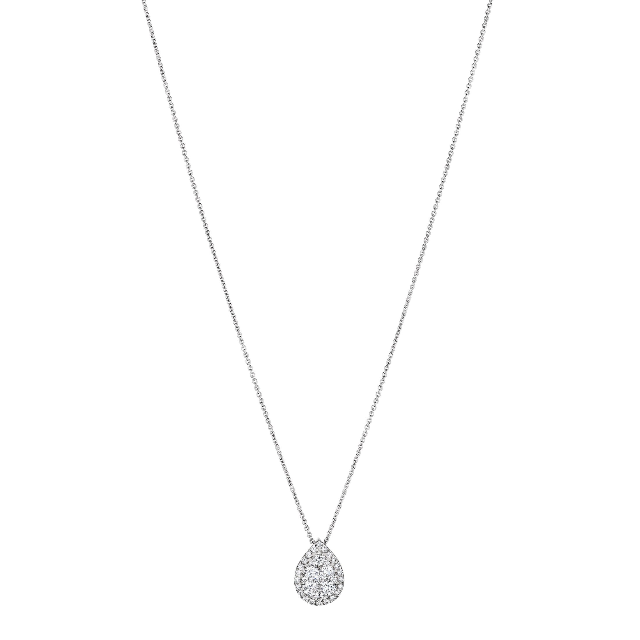 Virelia .70 Carat Diamond Pendant Necklace in 18K White Gold Leviev Necklaces 18K, 18K White Gold Necklace, Chain Necklace, Diamond Necklace, Emerald Necklace, Everyday Necklace, Layered Necklace, Leviev, Leviev Necklace, Necklaces Leviev 