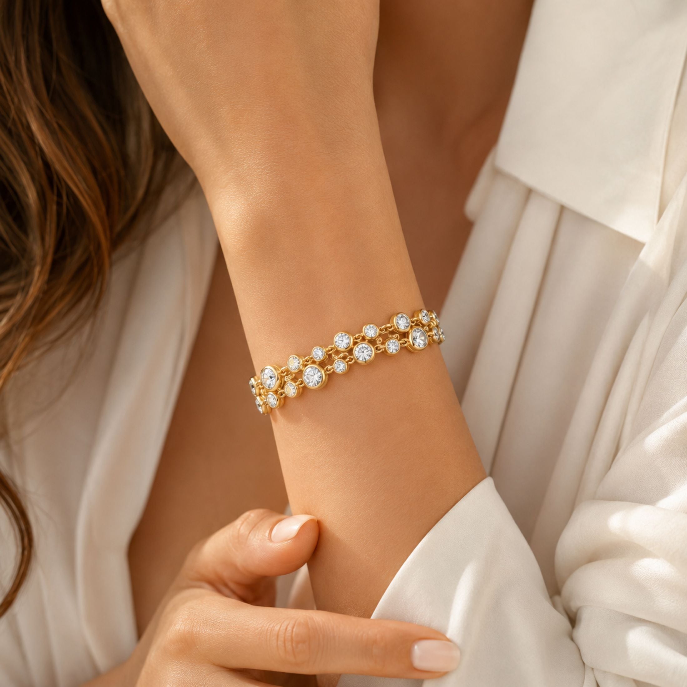 Whisper Drop 5.70 Carat Diamond Bracelet in 18K Gold