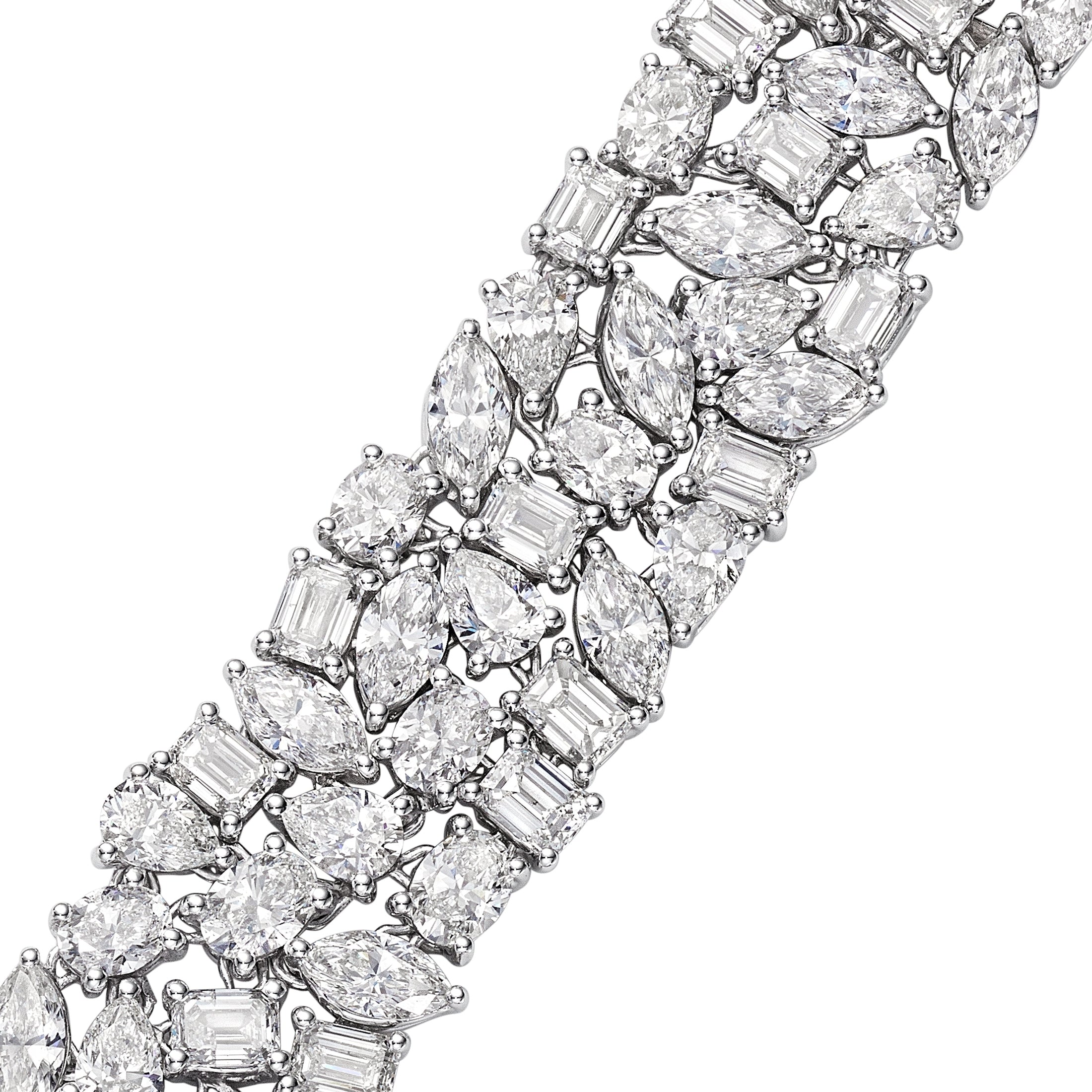 White Mirage 35.47 Carat Diamond Bracelet in 18K White Gold Leviev Bracelets Bracelets, Leviev, Necklaces Leviev 
