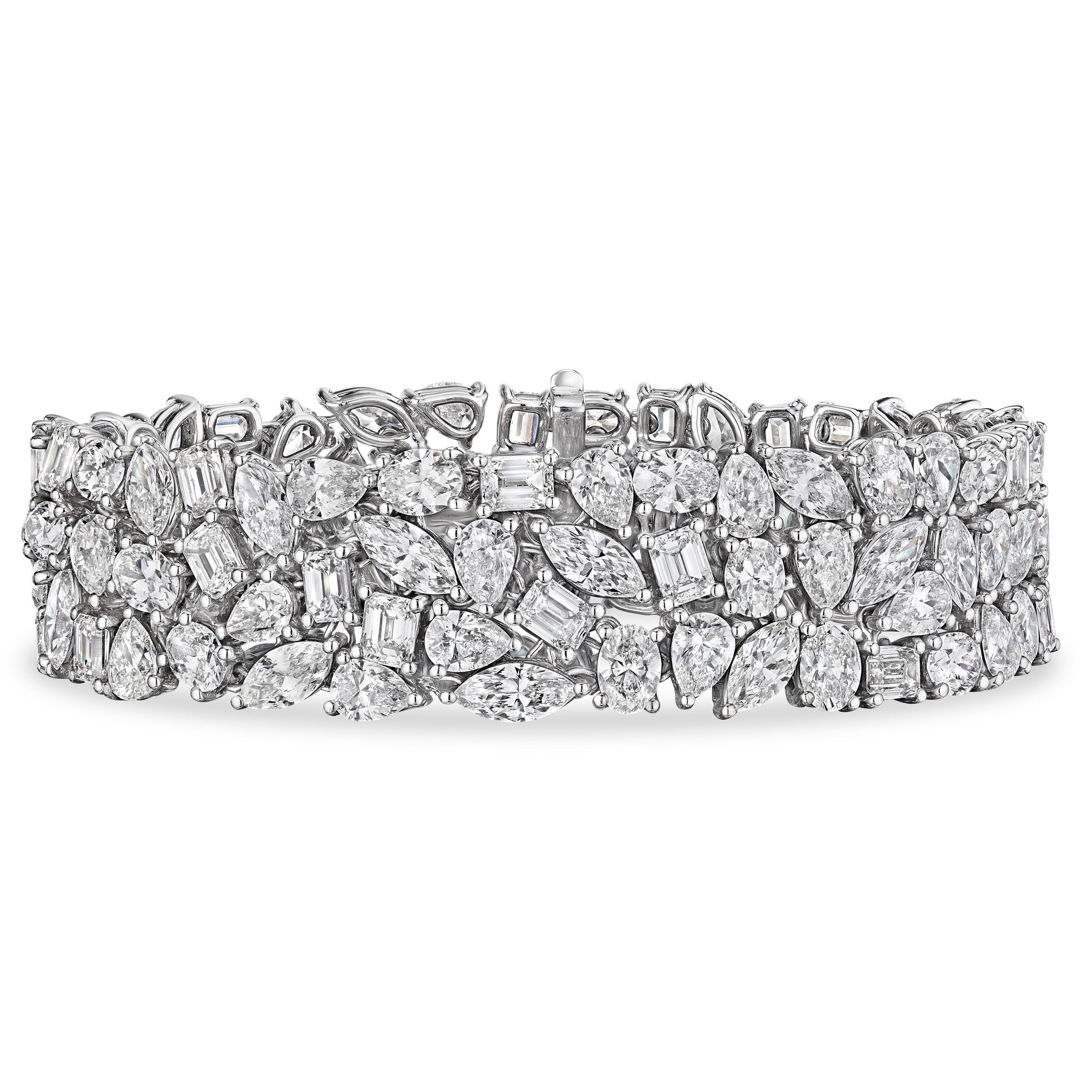 White Mirage 35.47 Carat Diamond Bracelet in 18K White Gold Leviev Bracelets Bracelets, Leviev, Necklaces Leviev 