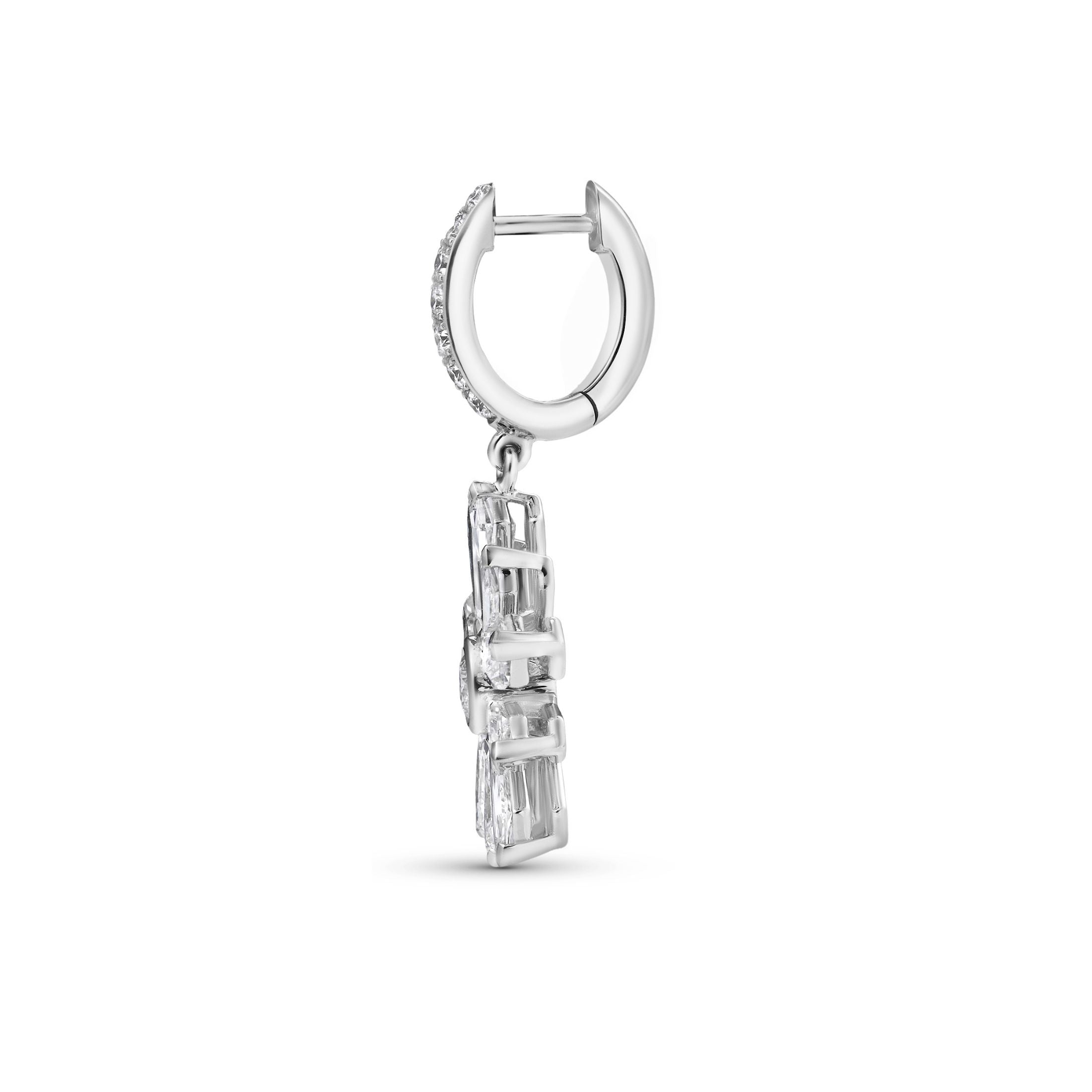 Winter Petal 4.71 Carat Diamond Drop Earring in 18K White Gold Leviev Earrings 18K, 18k White Gold, 18k White Gold Earrings, Dangle, Dangle Earring, Diamond, Diamond Earring, Drop Earring, Earrings, Everyday Luxury Jewelry, Fine Jewelry, Leviev, Leviev Earrings, Luxury Earrings, Natural Diamond, Natural Diamond Earrings, Snowflake, Snowflake Earring, Snowflake Jewelry, White Gold & Diamond, White Gold & Diamond Earrings, White Gold Dangle Earring, Women's Earrings Leviev 