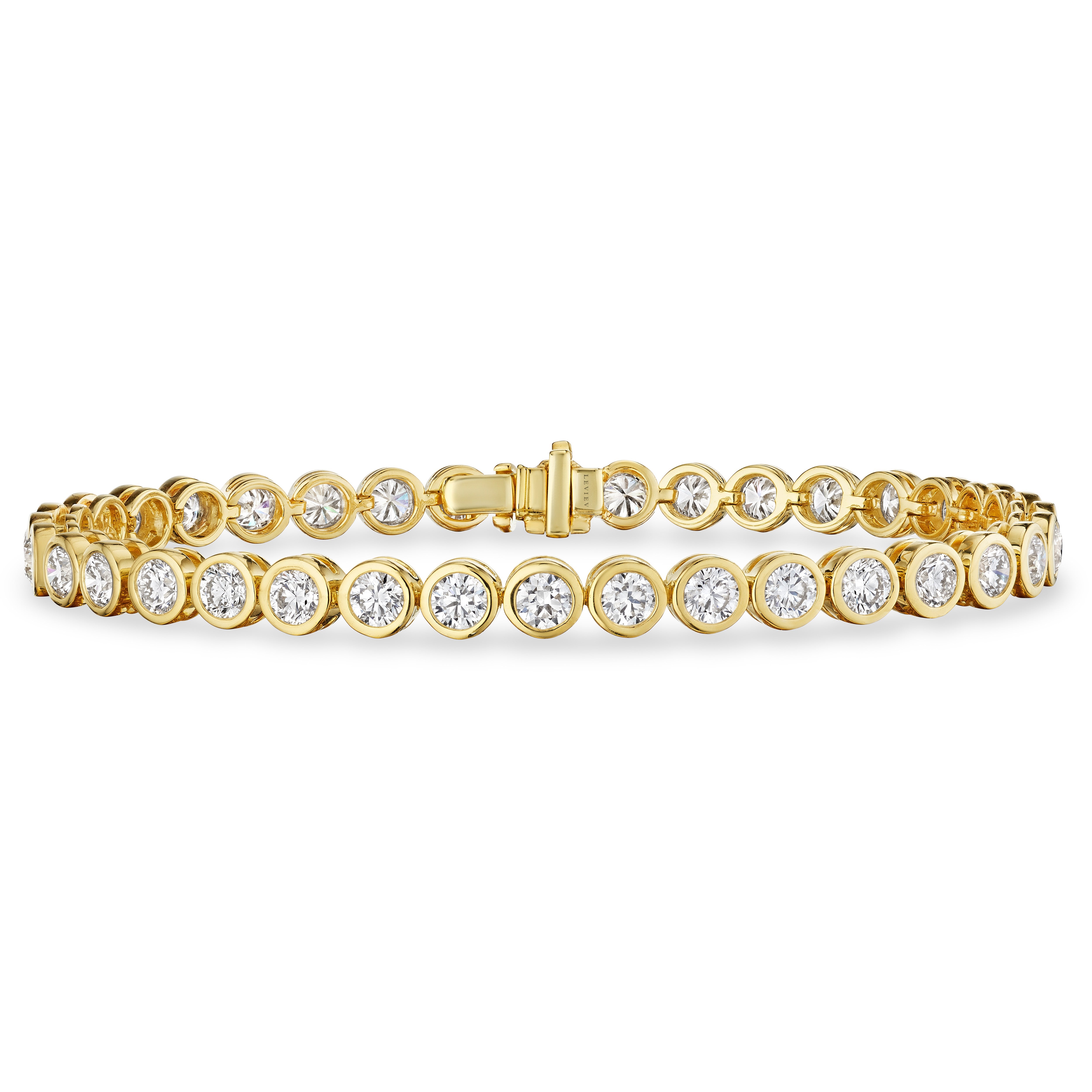 Bezel - Set Diamond Bracelet, 7 CT - Bracelets - Leviev Diamonds