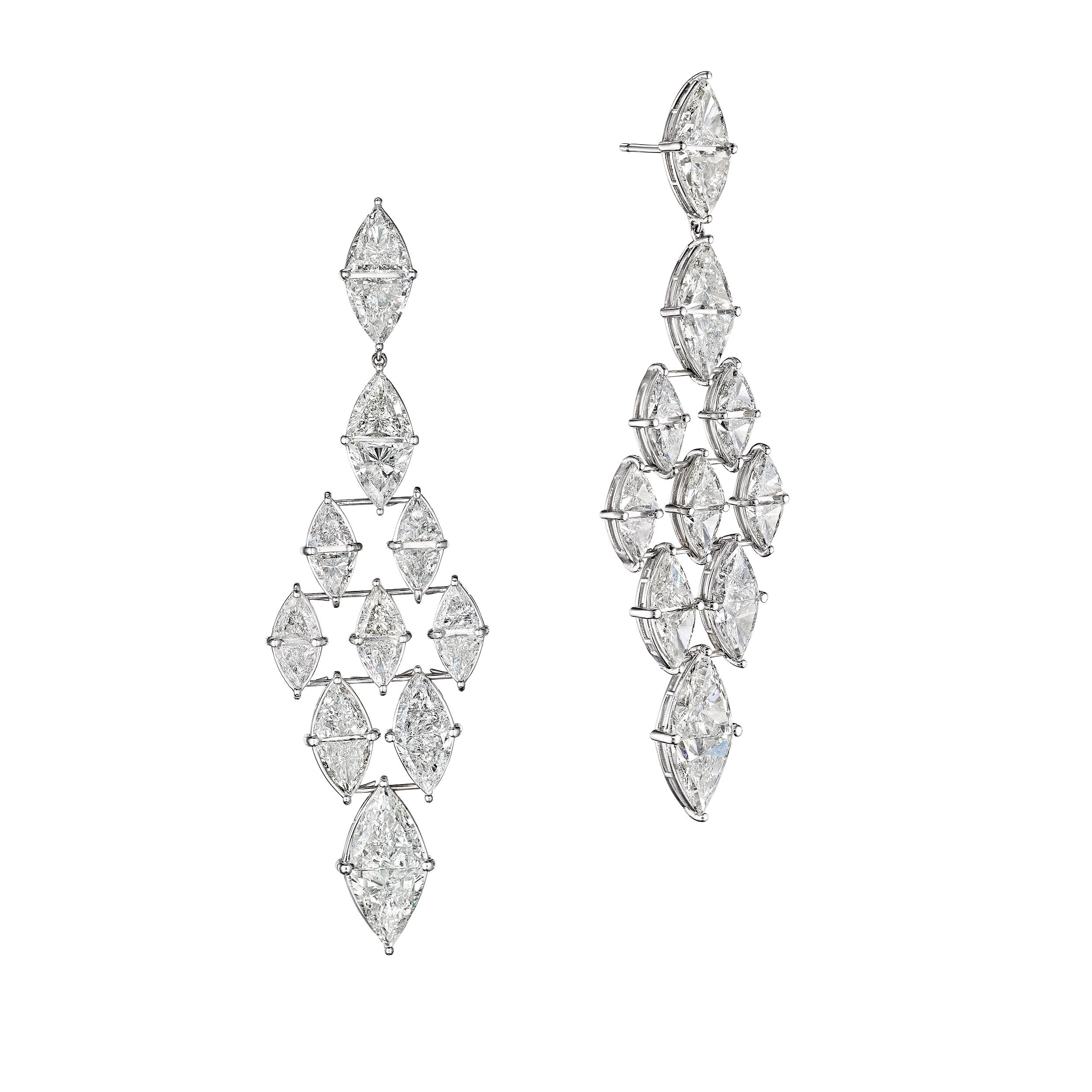 'Crystal Diamond Drop' Marquise - Cut Diamond Earrings, 24 CT - Earrings - Leviev Diamonds