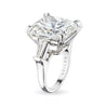 Cushion Cut Diamond Ring with Tapered Baguettes, 15 CT - Rings - Leviev Diamonds