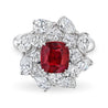 Cushion Cut Ruby Cocktail Ring, 2 CT - Rings - Leviev Diamonds