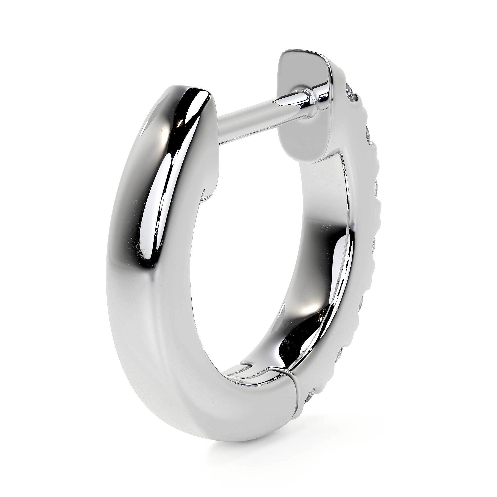 Diamond Hoop Earrings, 10MM, 0.24ct - Leviev