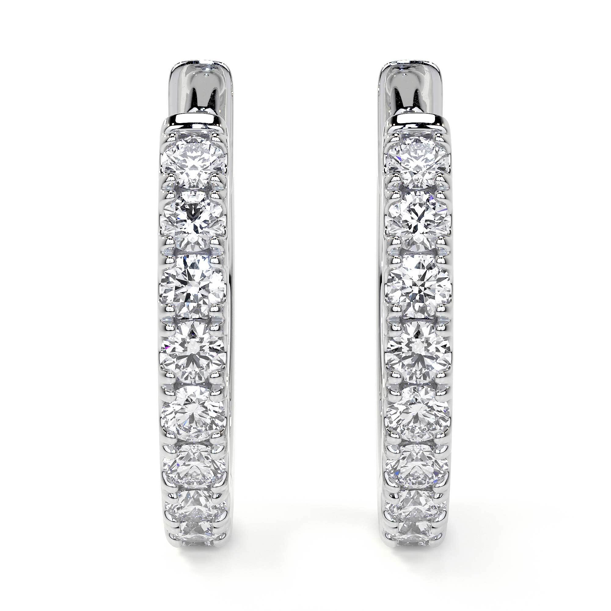 Diamond Hoop Earrings, 12MM, 0.19ct - Leviev