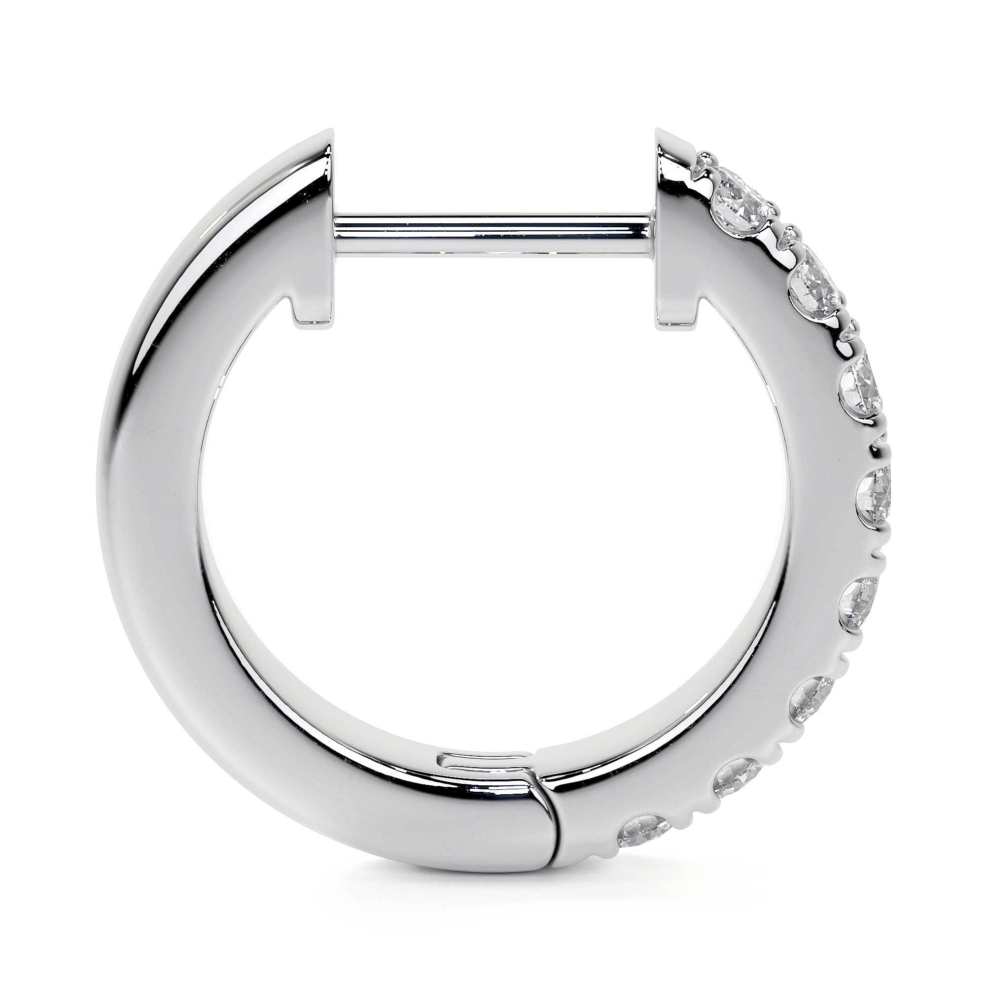 Diamond Hoop Earrings, 12MM, 0.26ct - Leviev