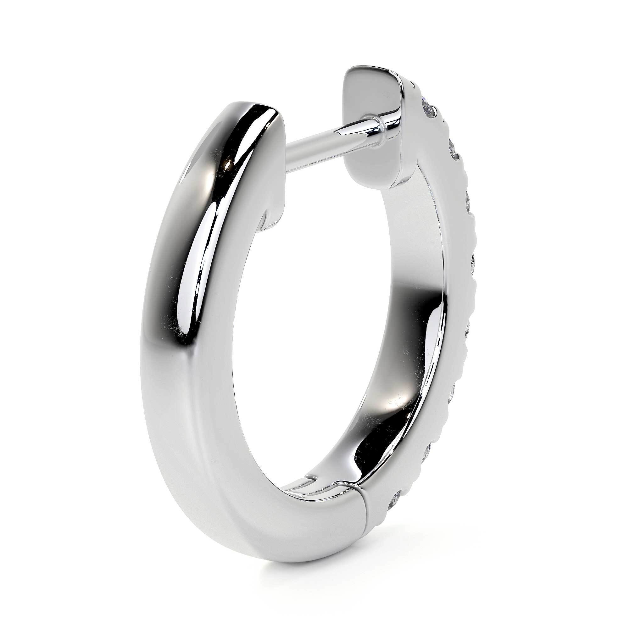 Diamond Hoop Earrings, 12MM, 0.26ct - Leviev