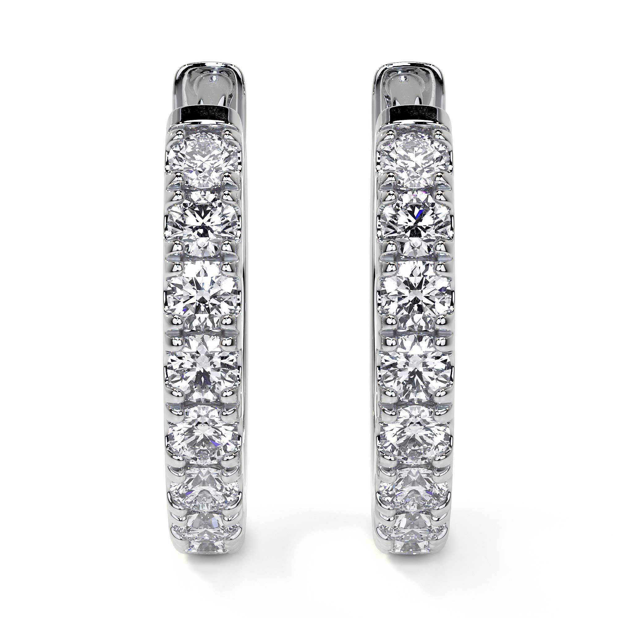 Diamond Hoop Earrings, 12MM, 0.26ct - Leviev