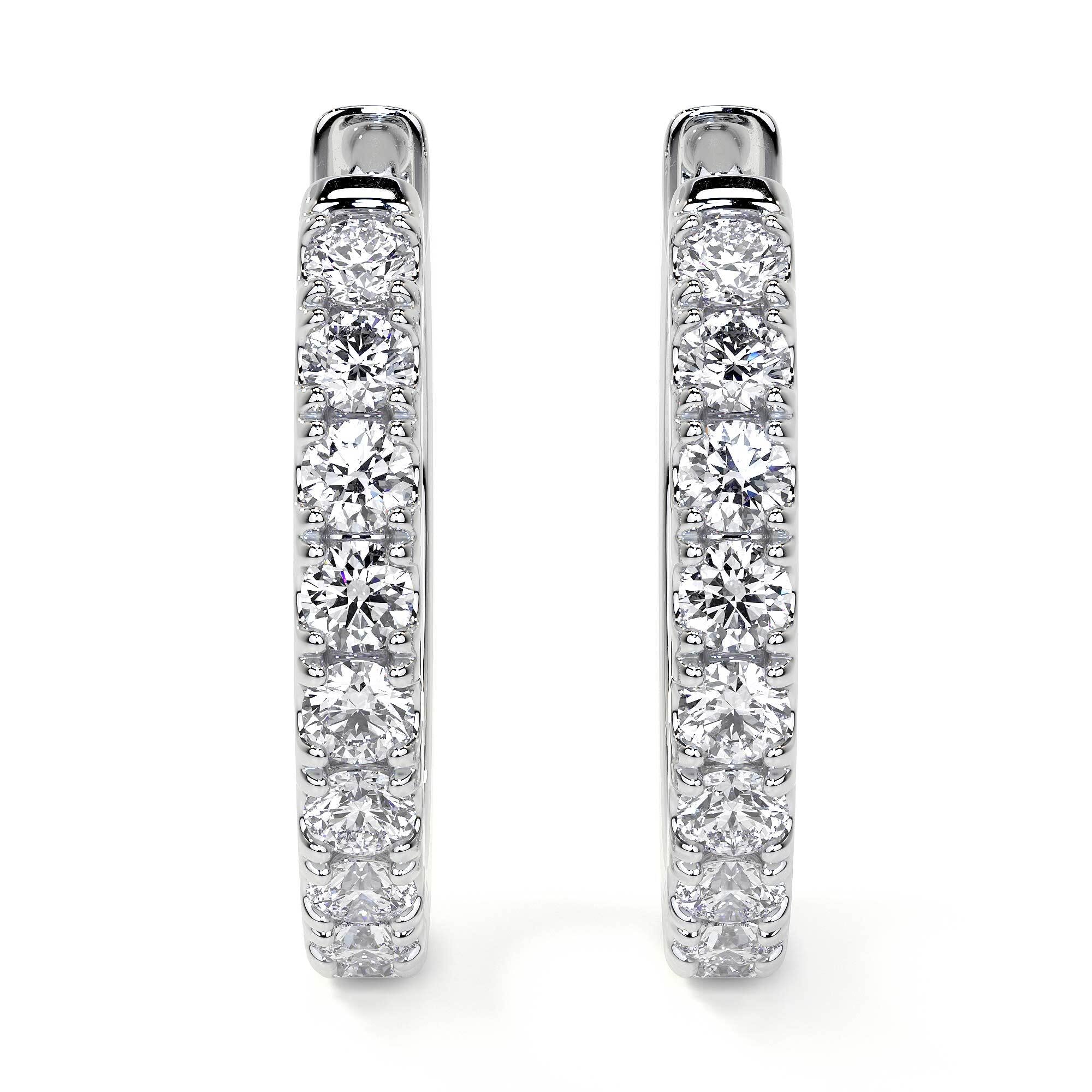 Diamond Hoop Earrings, 14MM, 0.32ct - Leviev