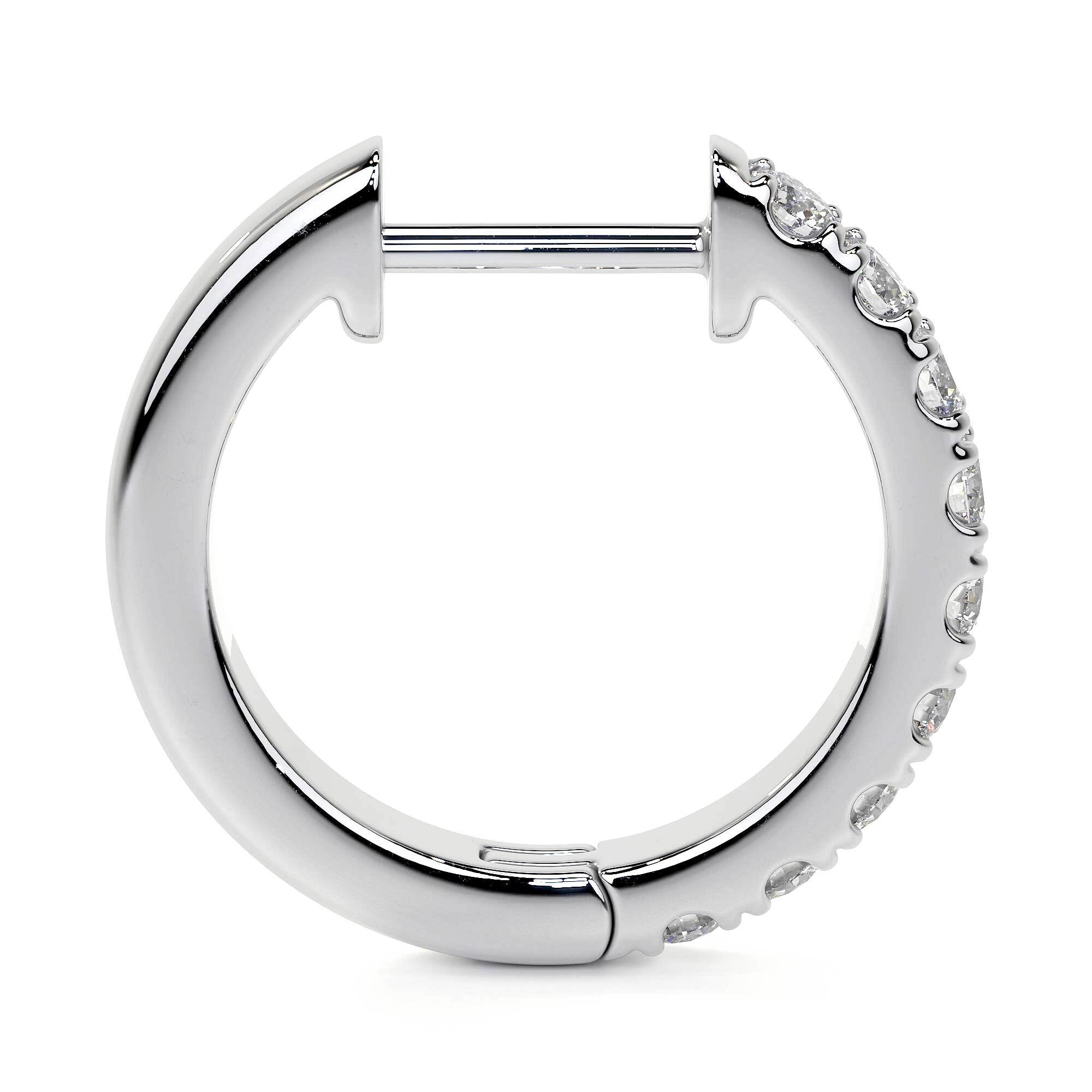 Diamond Hoop Earrings, 14MM, 0.32ct - Leviev