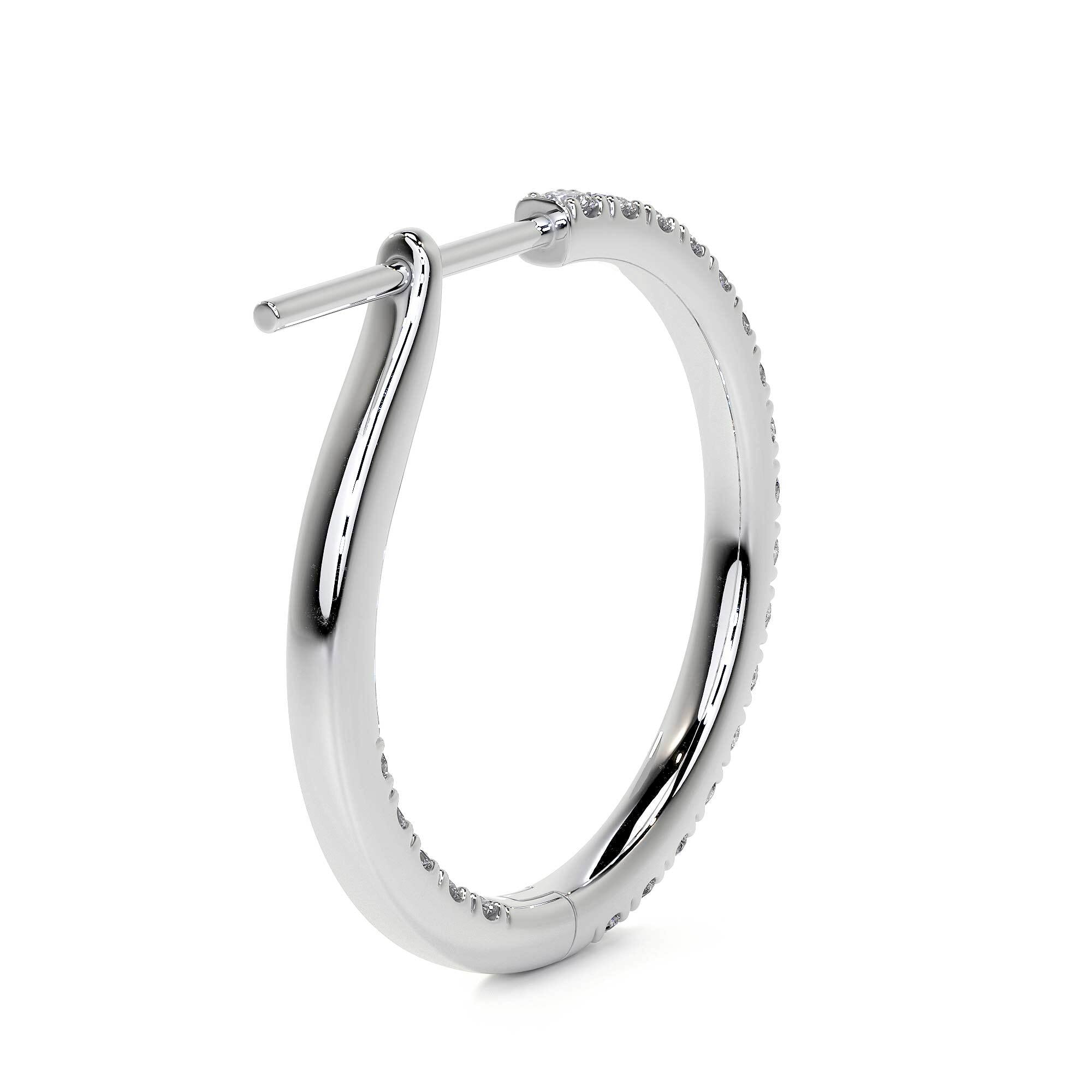 Diamond Hoop Earrings, 19MM, 0.59ct - Leviev