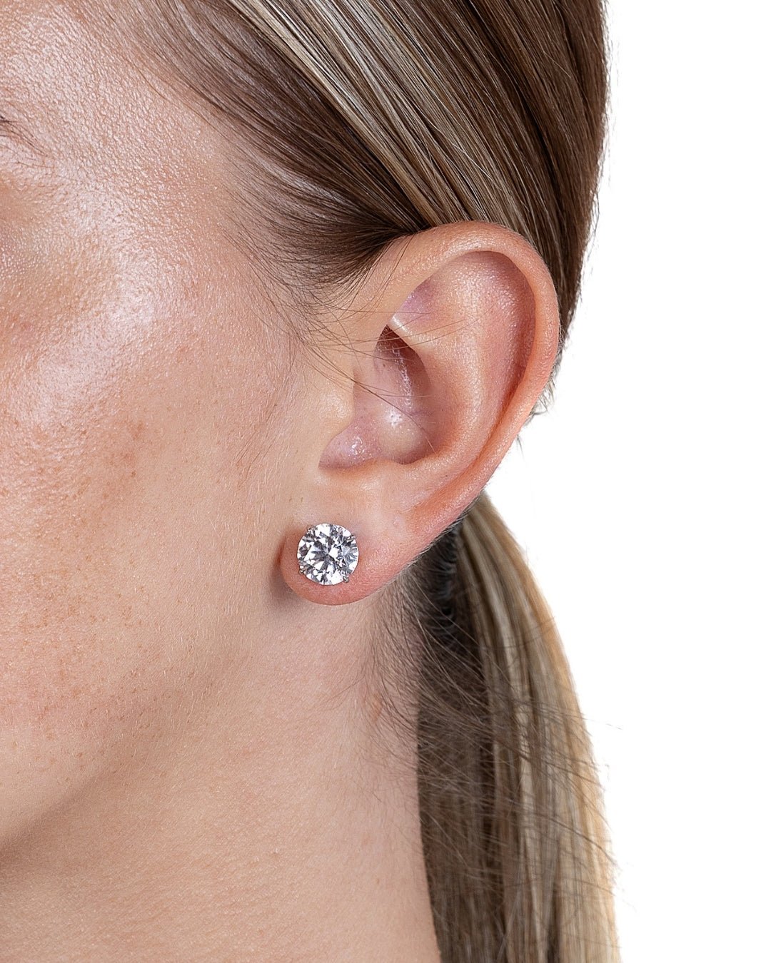 Diamond Stud Earrings, 6 CT - Earrings - Leviev